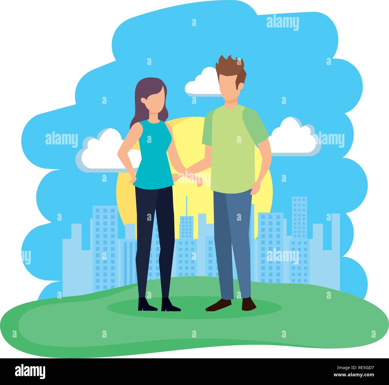 couple in the camp characters Stock Vector Image & Art - Alamy