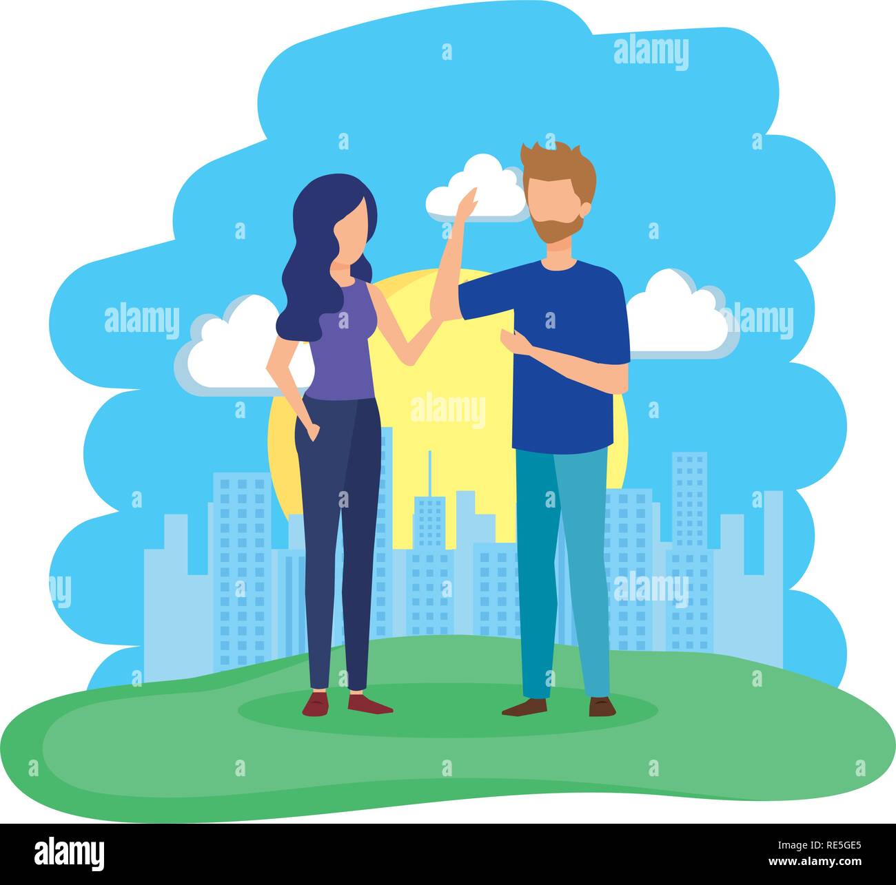 couple in the camp characters Stock Vector Image & Art - Alamy