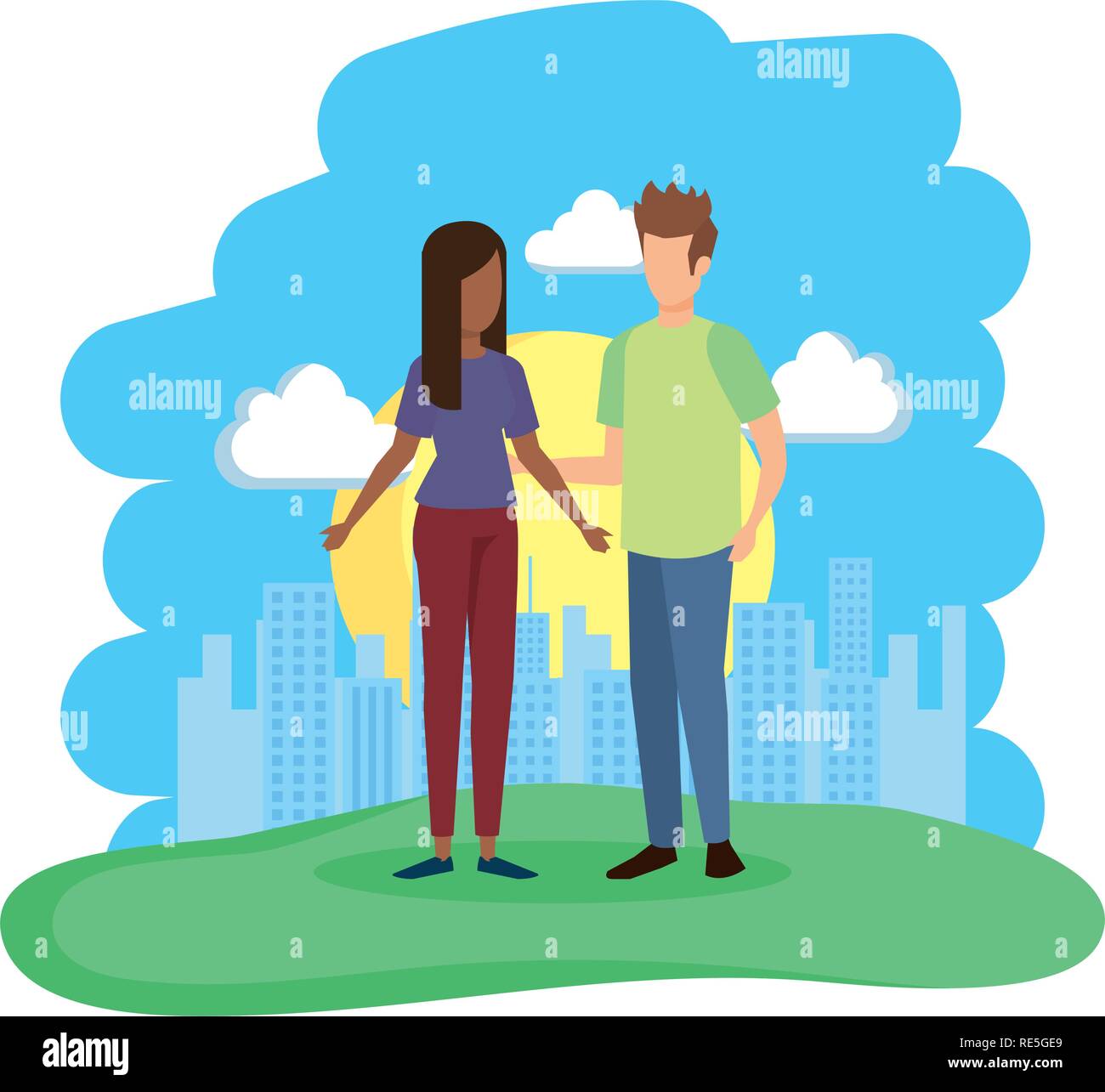 couple in the camp characters Stock Vector Image & Art - Alamy