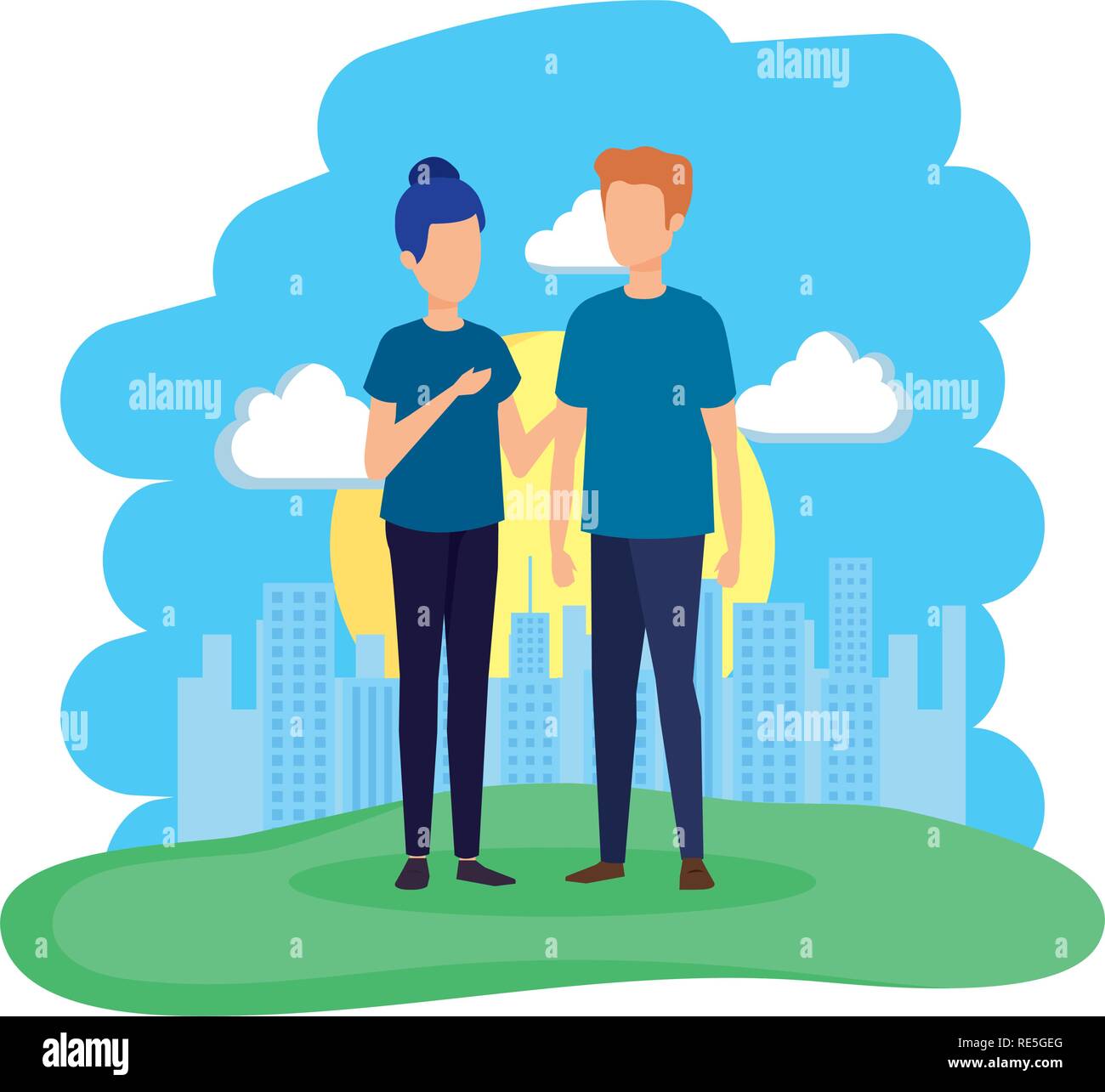 couple in the camp characters Stock Vector Image & Art - Alamy