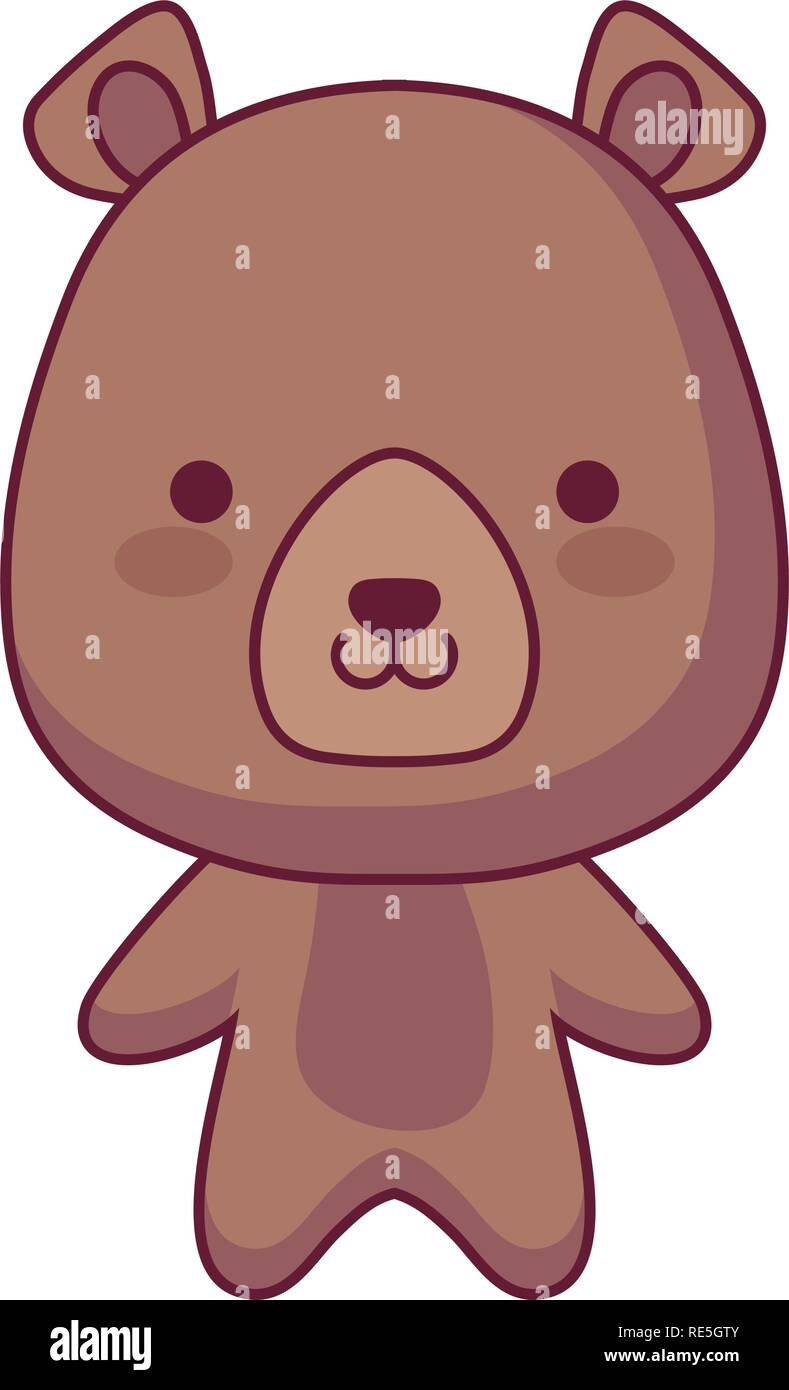 cute and little bear character vector illustration design Stock Vector ...