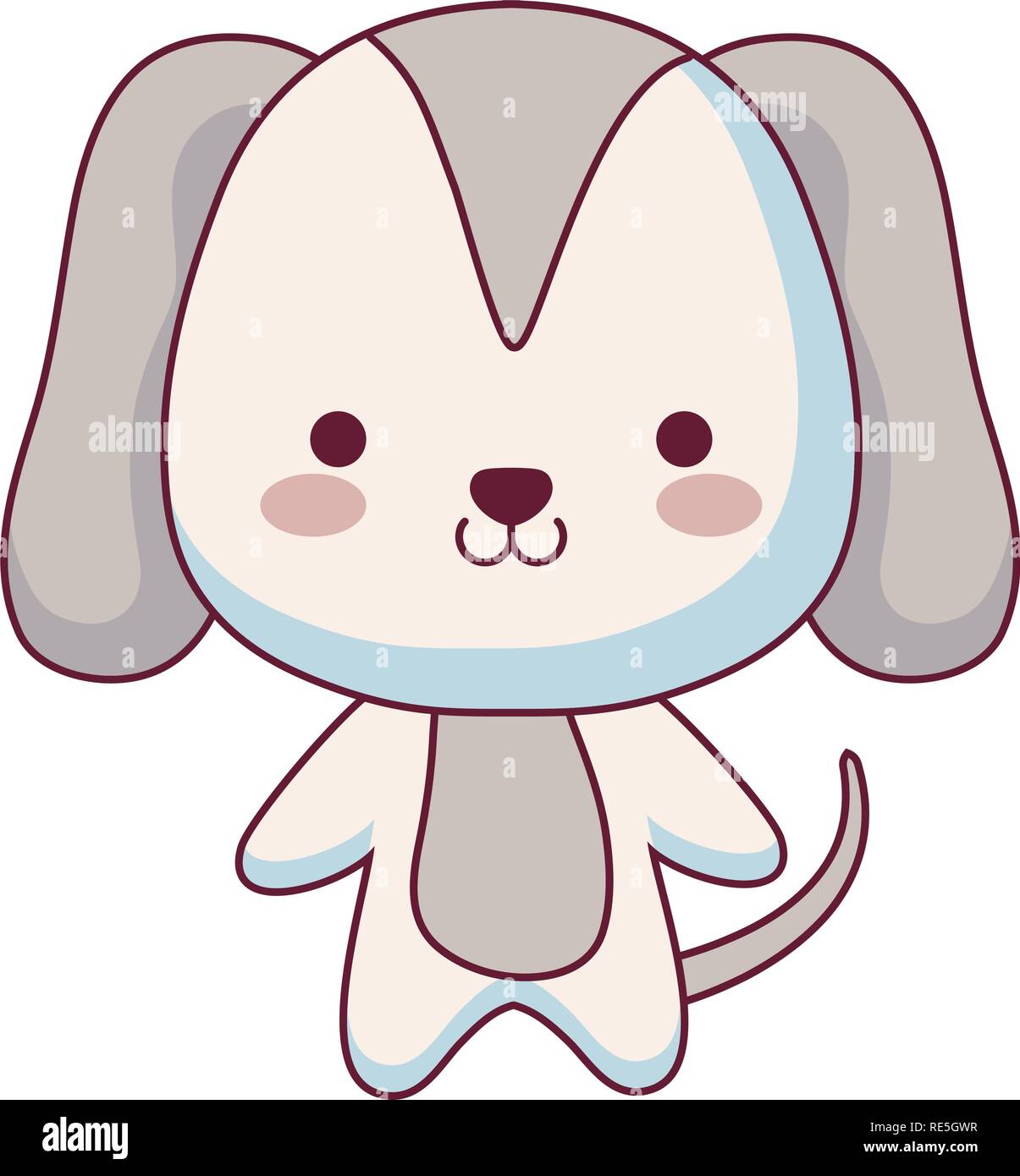 cute and little dog character vector illustration design Stock Vector ...