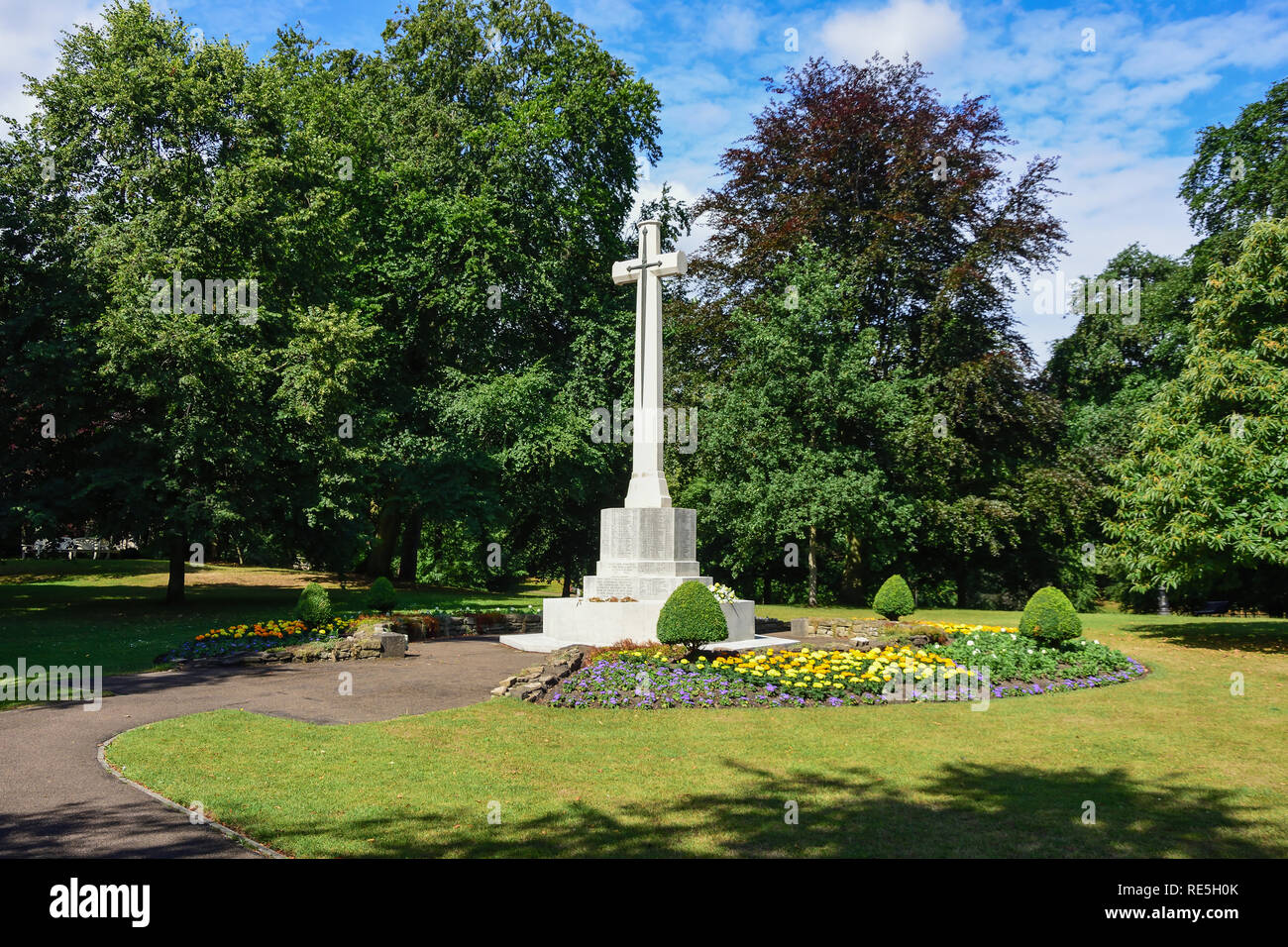 The Cenotaph, Hexham Park, Beaumont Street, Hexham, Northumberland, England, United Kingdom Stock Photo