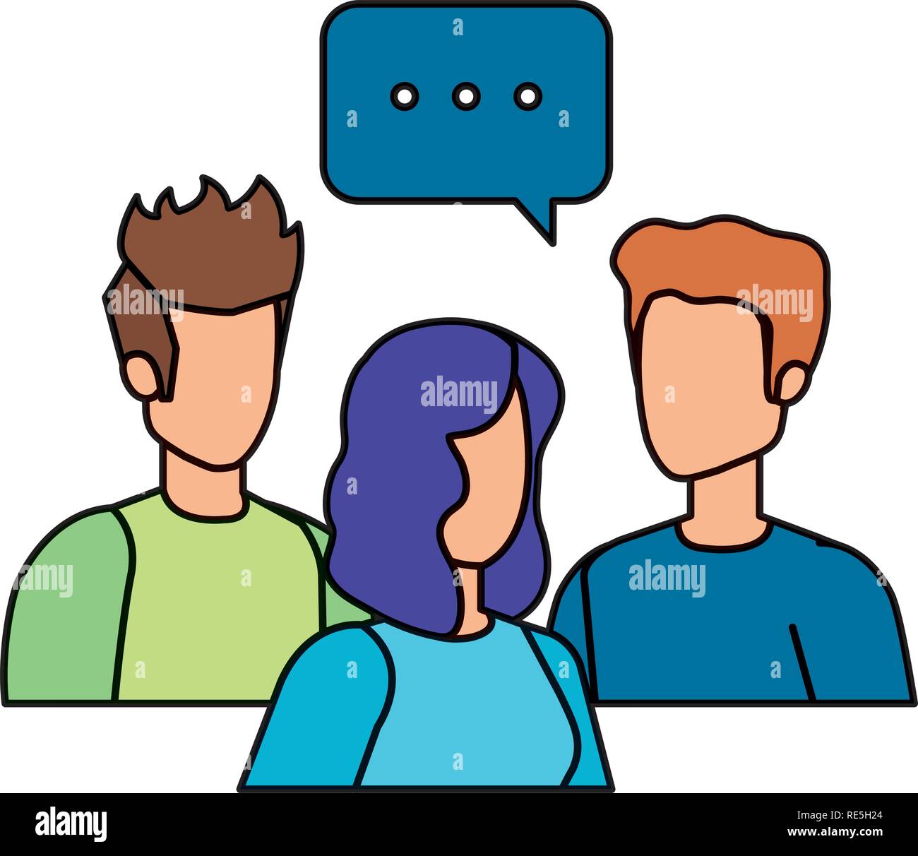 group of people with speech bubble characters Stock Vector Image & Art ...