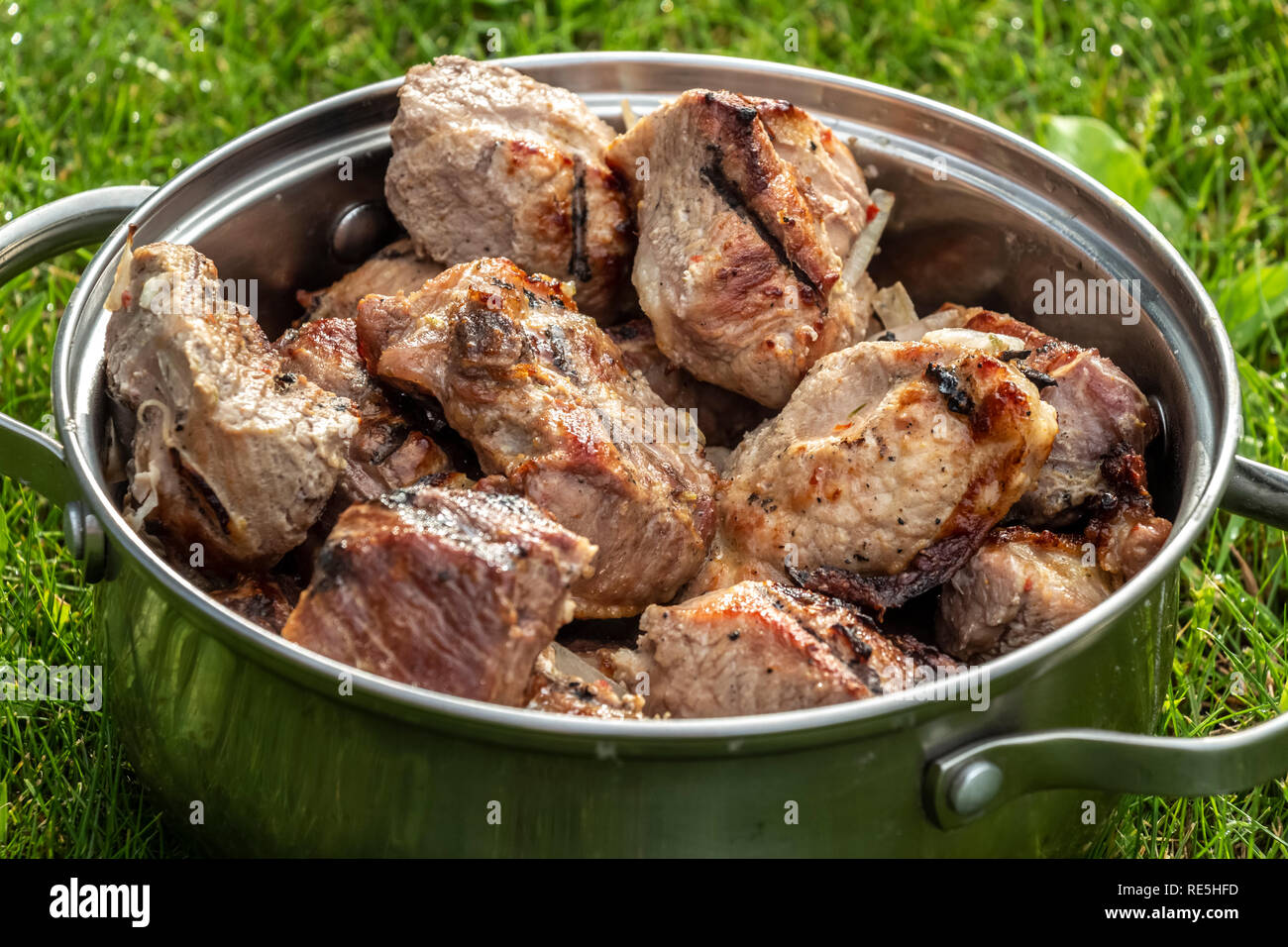 Close up grilled meat summer hi-res stock photography and images - Alamy