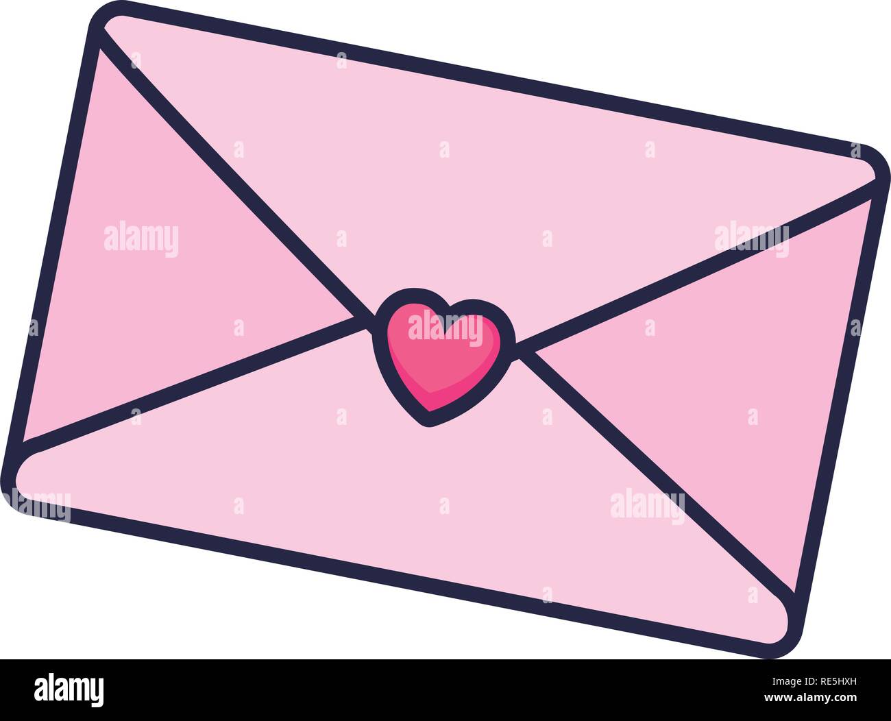 envelope with heart icon vector illustration design Stock Vector Image ...