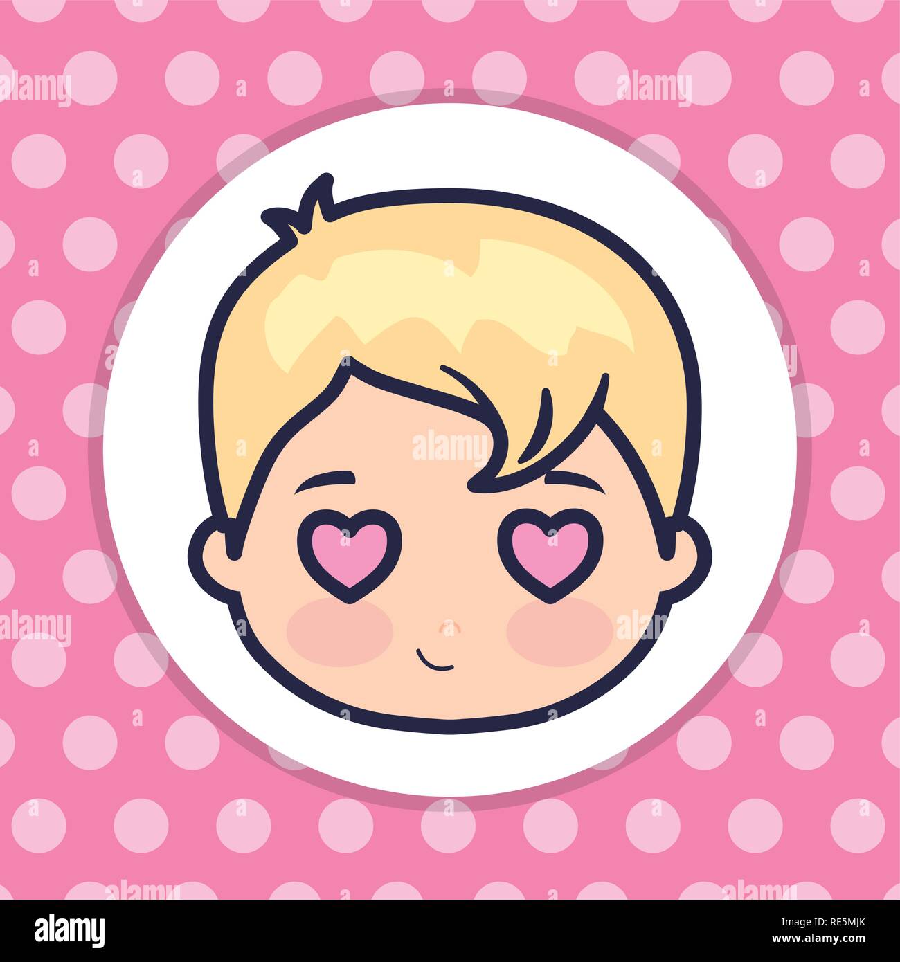 cute and little head baby love vector illustration design Stock Vector ...