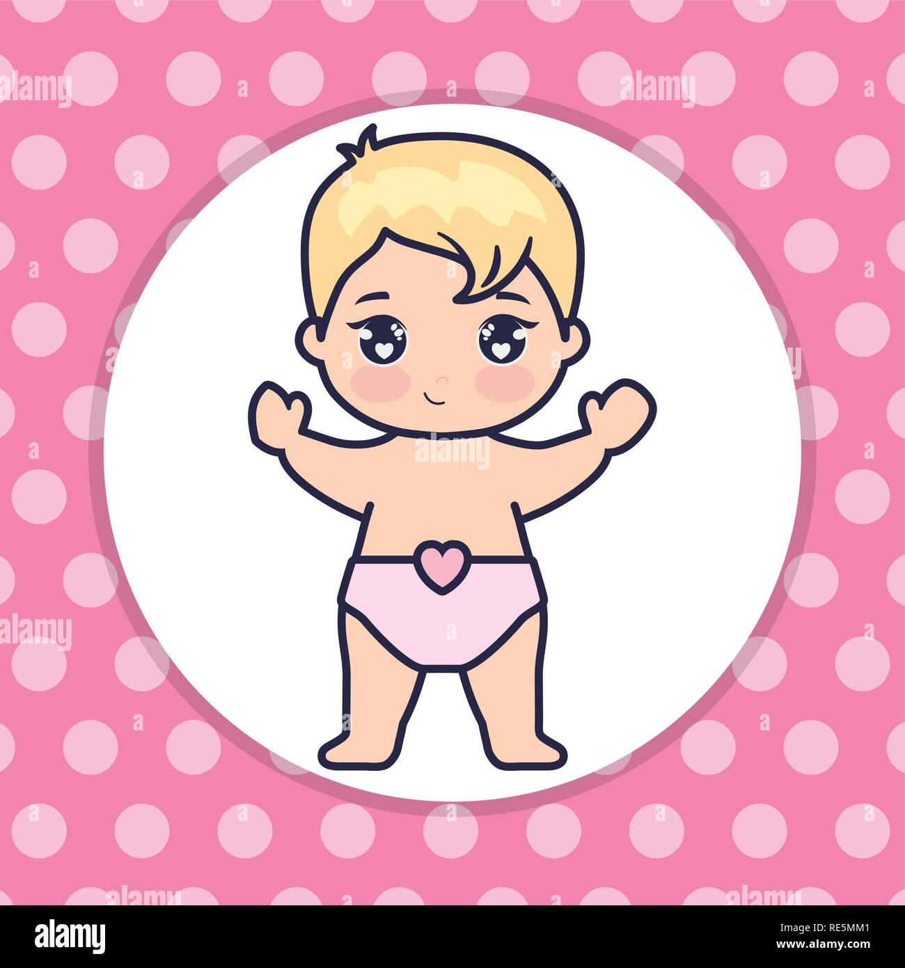 cute and little baby love vector illustration design Stock Vector Image ...