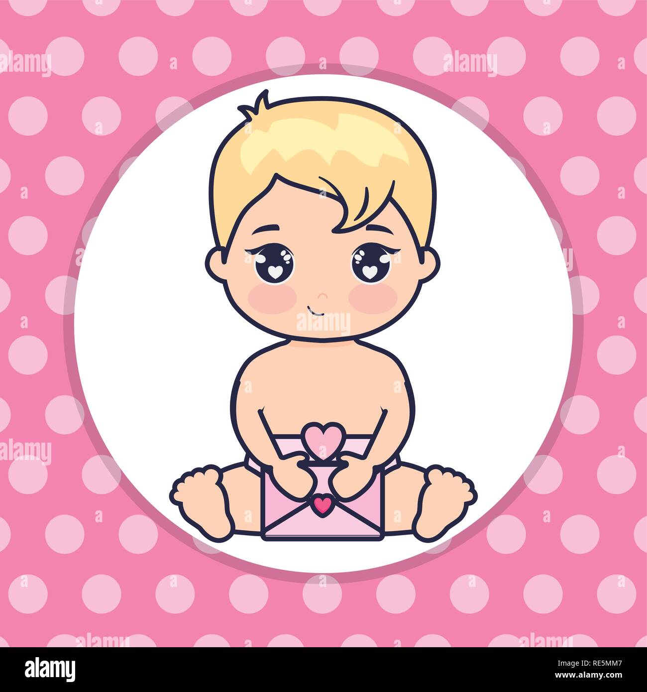 cute and little baby love vector illustration design Stock Vector Image ...