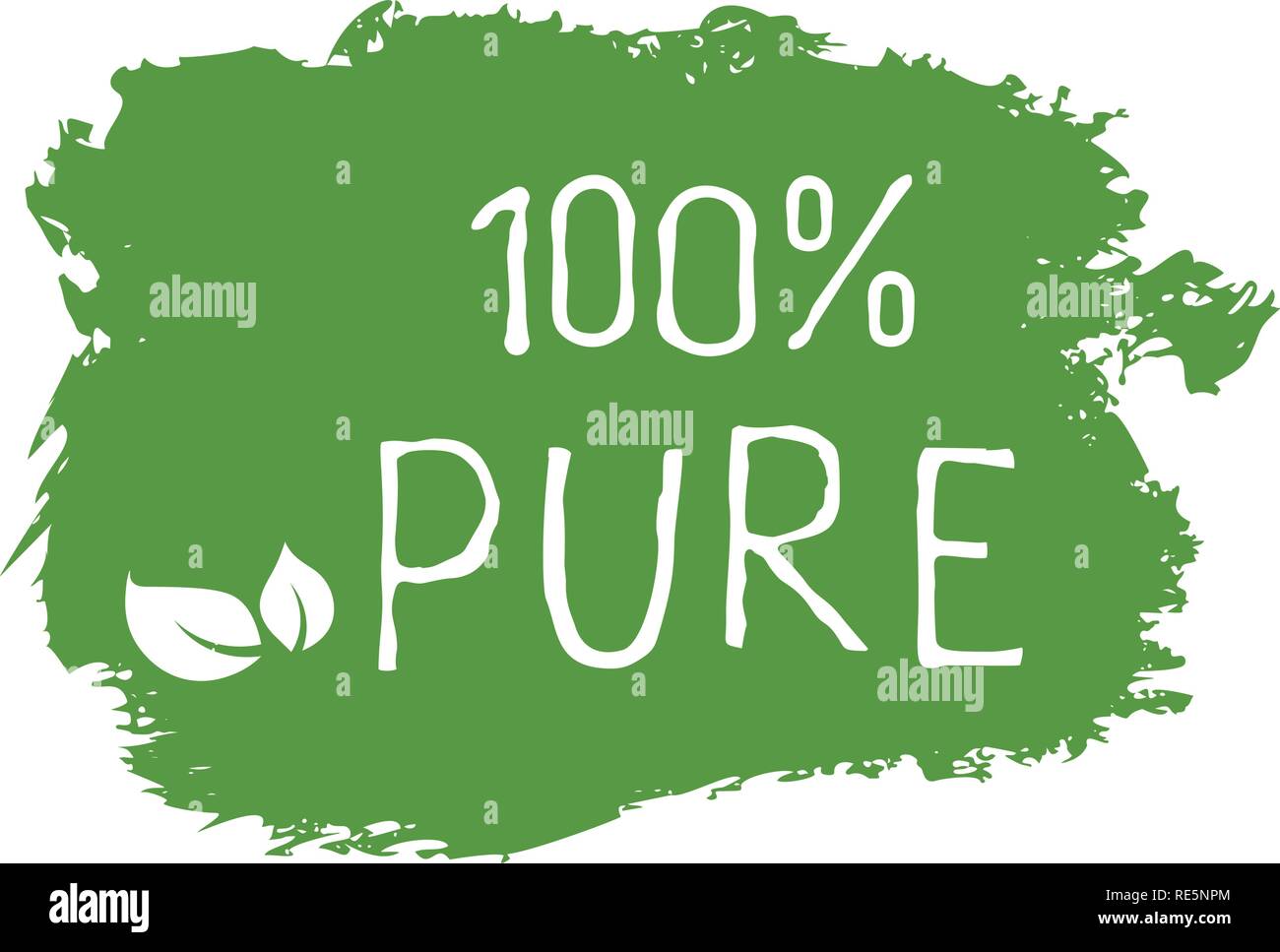 Organic product label and high quality product badges. Bio Pure healthy ...