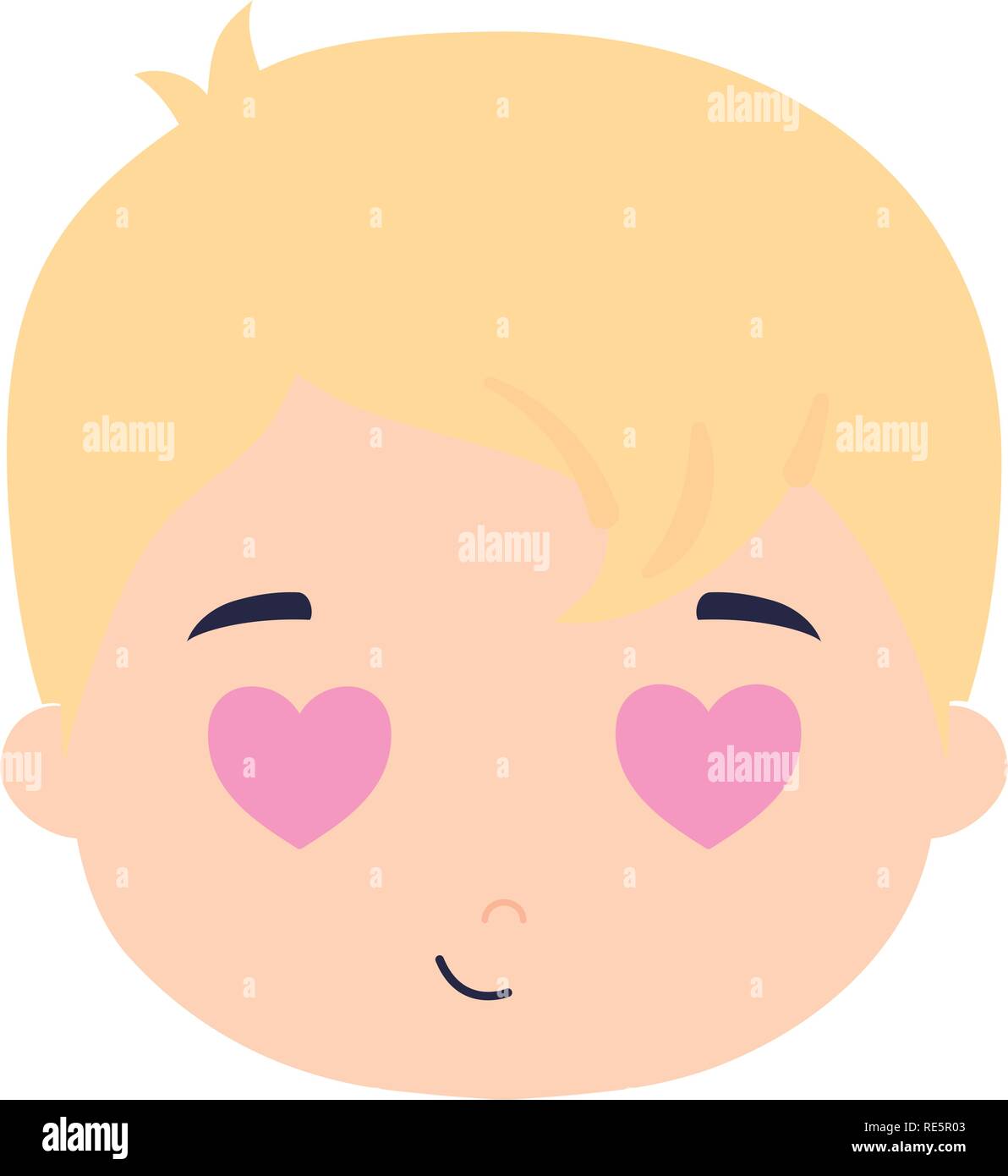 cute and little head baby love vector illustration design Stock Vector ...
