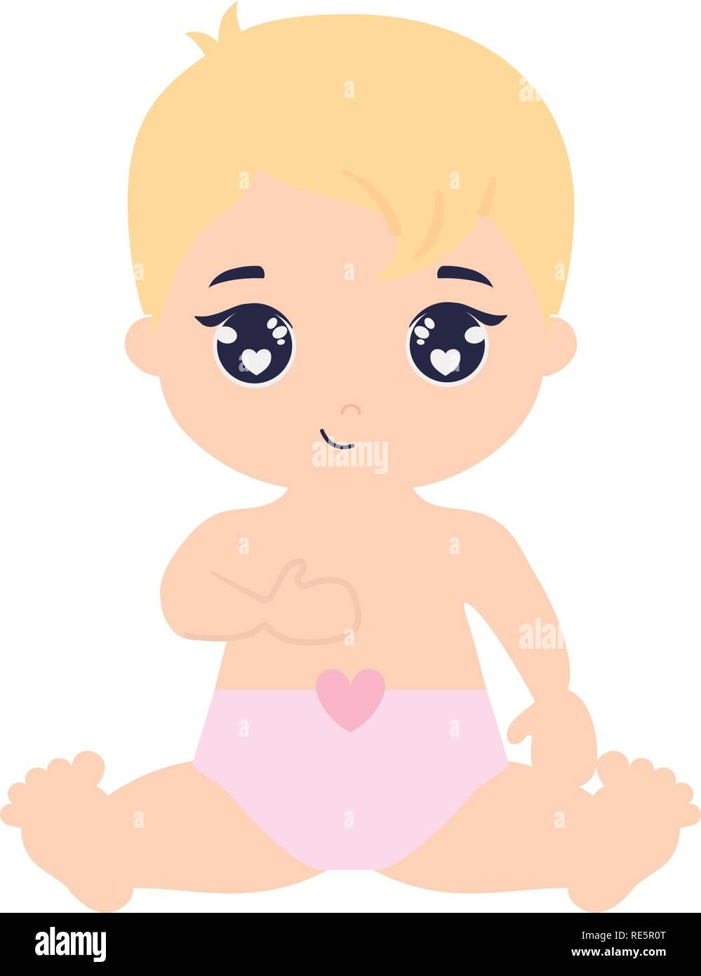 cute and little baby love vector illustration design Stock Vector Image ...