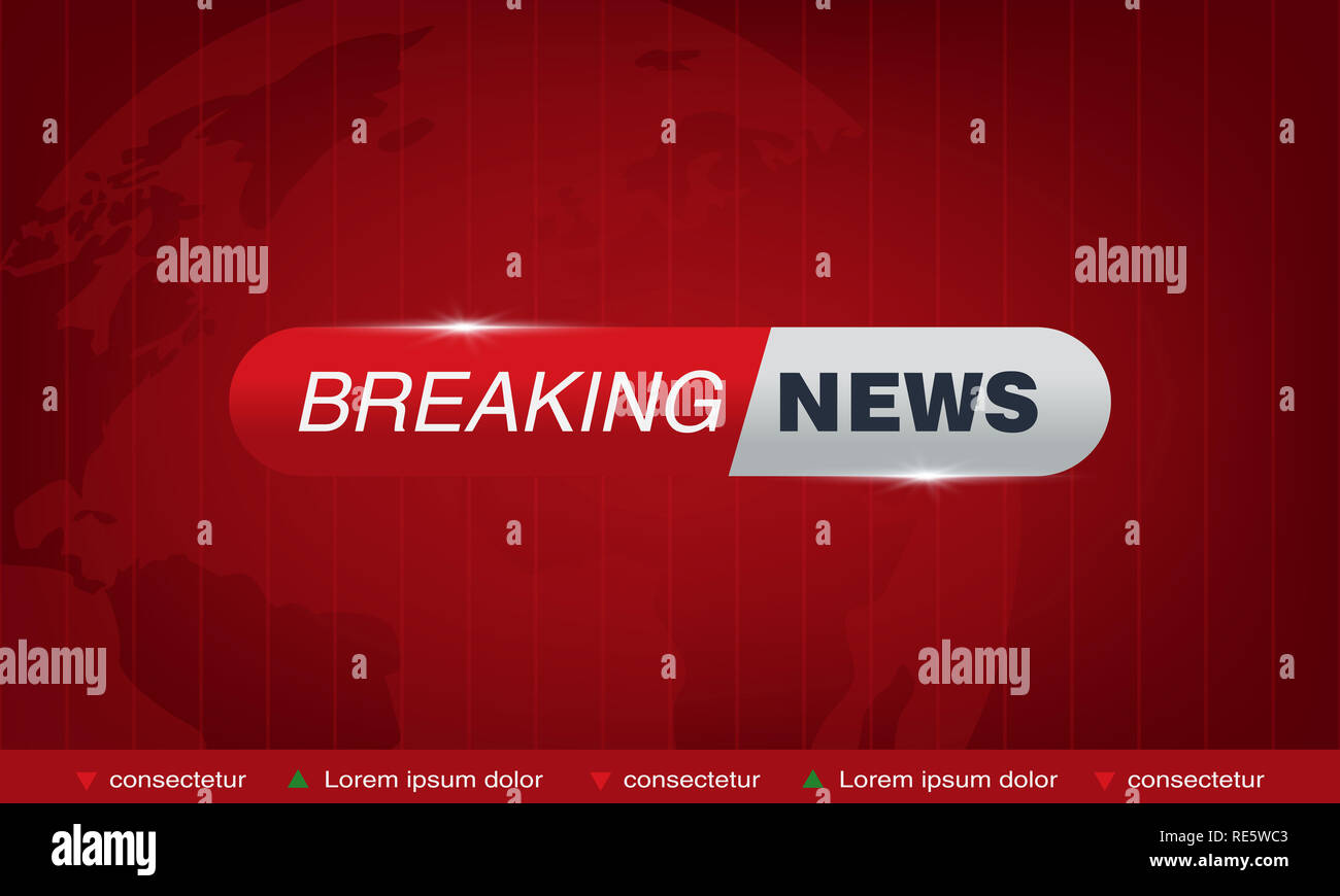 Tv vector bars, breaking news banner, News banner for tv streaming