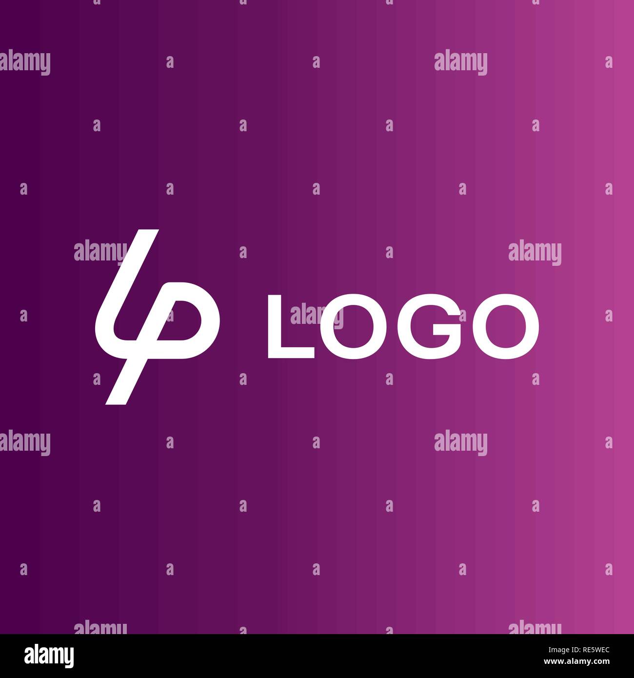 LP company logo vector template. Stock Vector