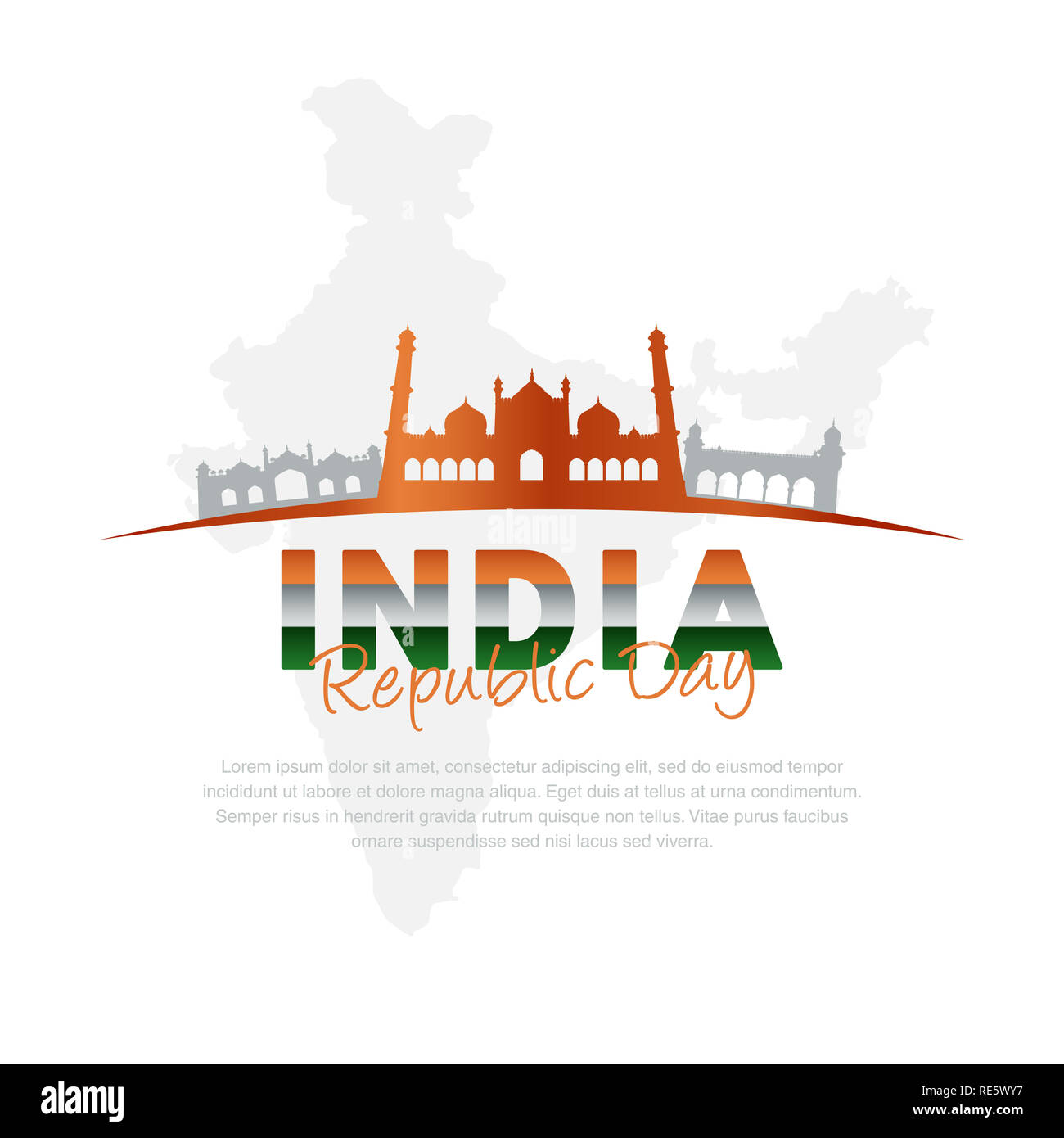 Illustration of Happy Indian Republic day celebration poster or banner  background, india flag, 26 january, independence day Stock Photo - Alamy