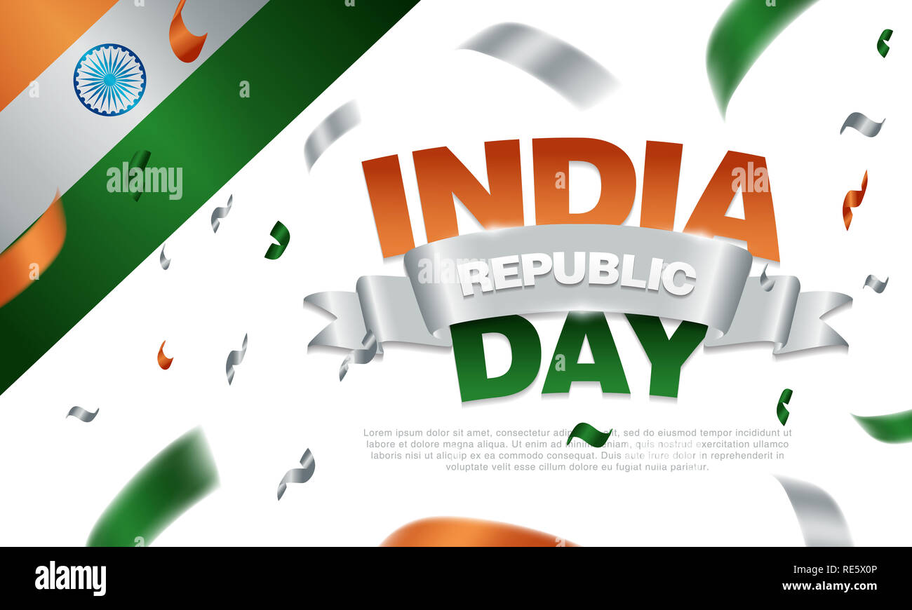 Illustration Of Happy Indian Republic Day Celebration Poster Or