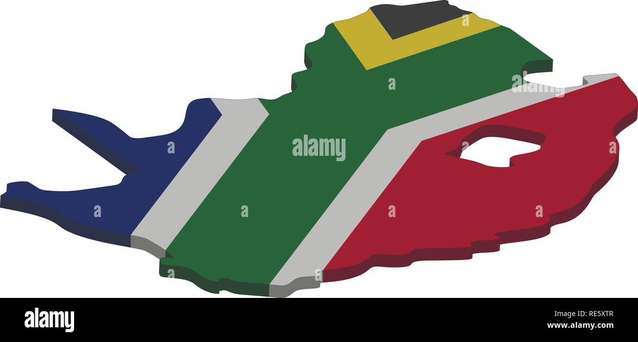 South africa 3d flag Stock Vector Images - Alamy