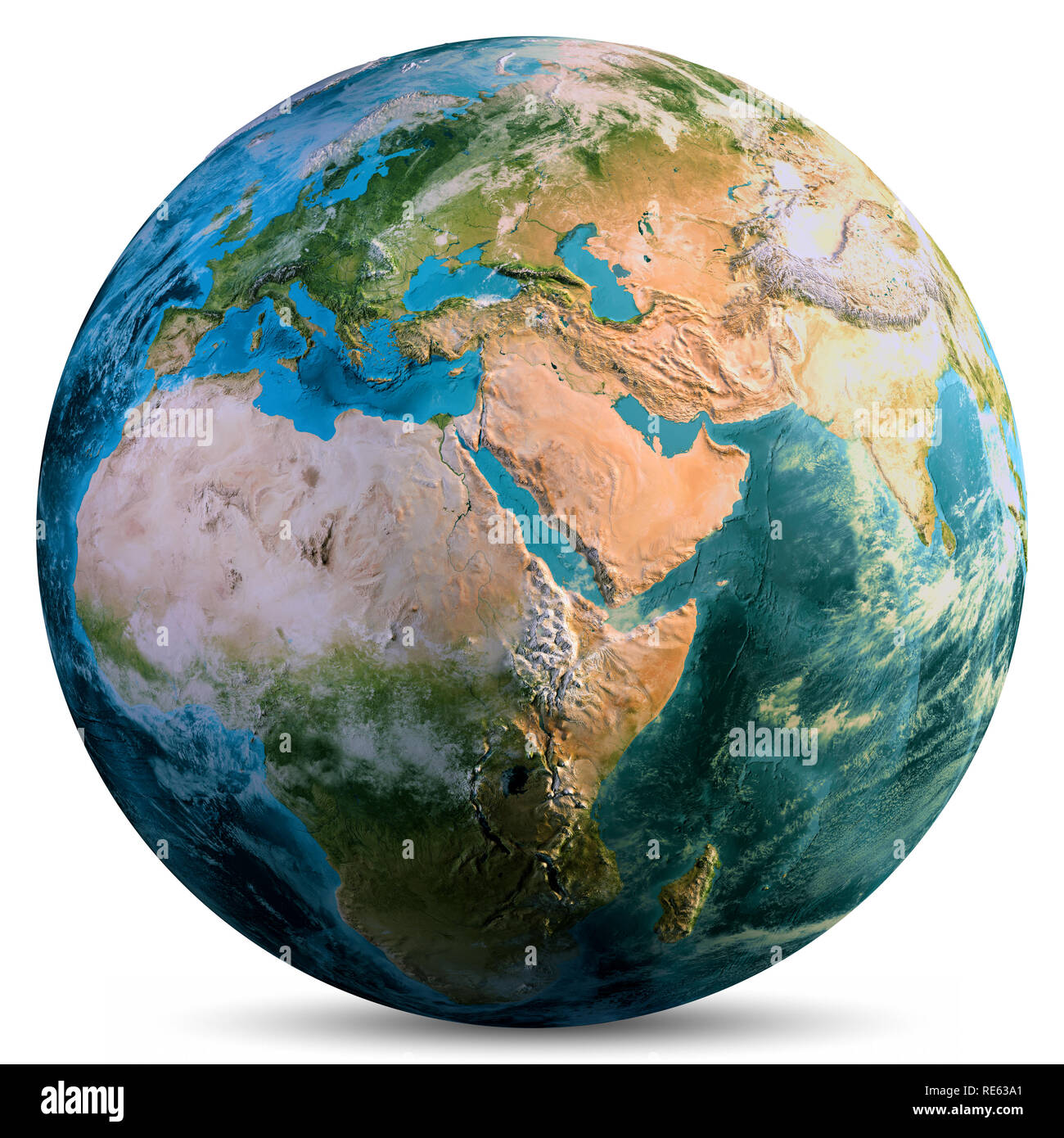 Planet Earth continents Stock Photo
