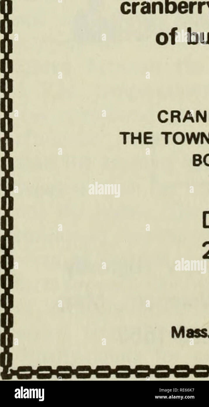 . Cranberries; : the national cranberry magazine. Cranberries. Cranberry Growers Realty Dealing EXCLUSIVELY in Massachusetts cranberry acreage and upland. Listings of buyers and sellers welcomed. Tel. 295-9165 CRANBERRY ACREAGE AVAILABLE IN THE TOWNS OF FALMOUTH, MARSTONS MILLS, BOURNE, WAREHAM, &amp; CARVER DOUGLAS R. BEATON 2536 Cranberry Highway Wareham, Mass. 02571 Mass. Real Estate Brokers License #73365 00000000000000000000°°*. Please note that these images are extracted from scanned page images that may have been digitally enhanced for readability - coloration and appearance of these il Stock Photo