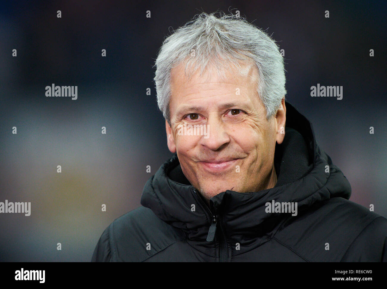 Leipzig, Germany. 19th Jan 2019. Lucien FAVRE, Chef - Trainer BVB  half-size, portrait, RB LEIPZIG - BORUSSIA DORTMUND 0-1 - DFL REGULATIONS  PROHIBIT ANY USE OF PHOTOGRAPHS as IMAGE SEQUENCES and/or QUASI-VIDEO -