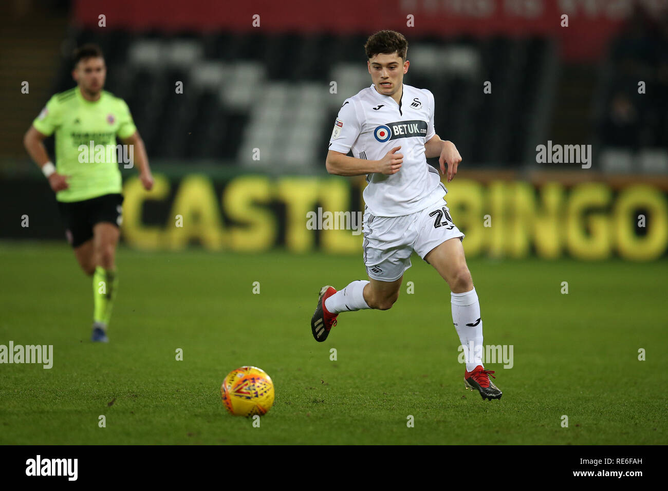 Wales, UK. 19th Jan 2019. Daniel James Swansea city in action. EFL ...