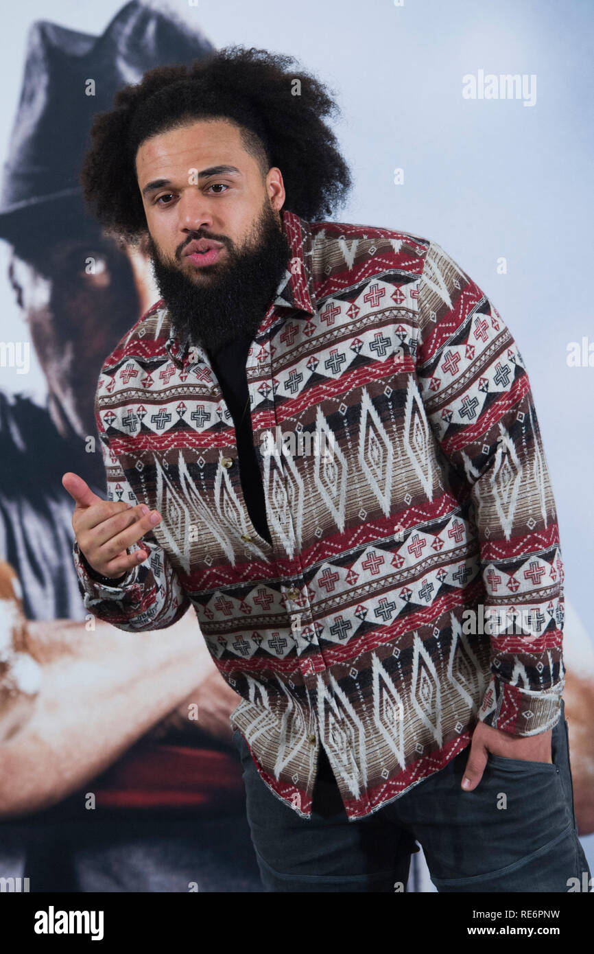 Steven Caple Madrid, Spain. 18th Jan, 2019. Steven Caple Jr. at the Photocall for ...