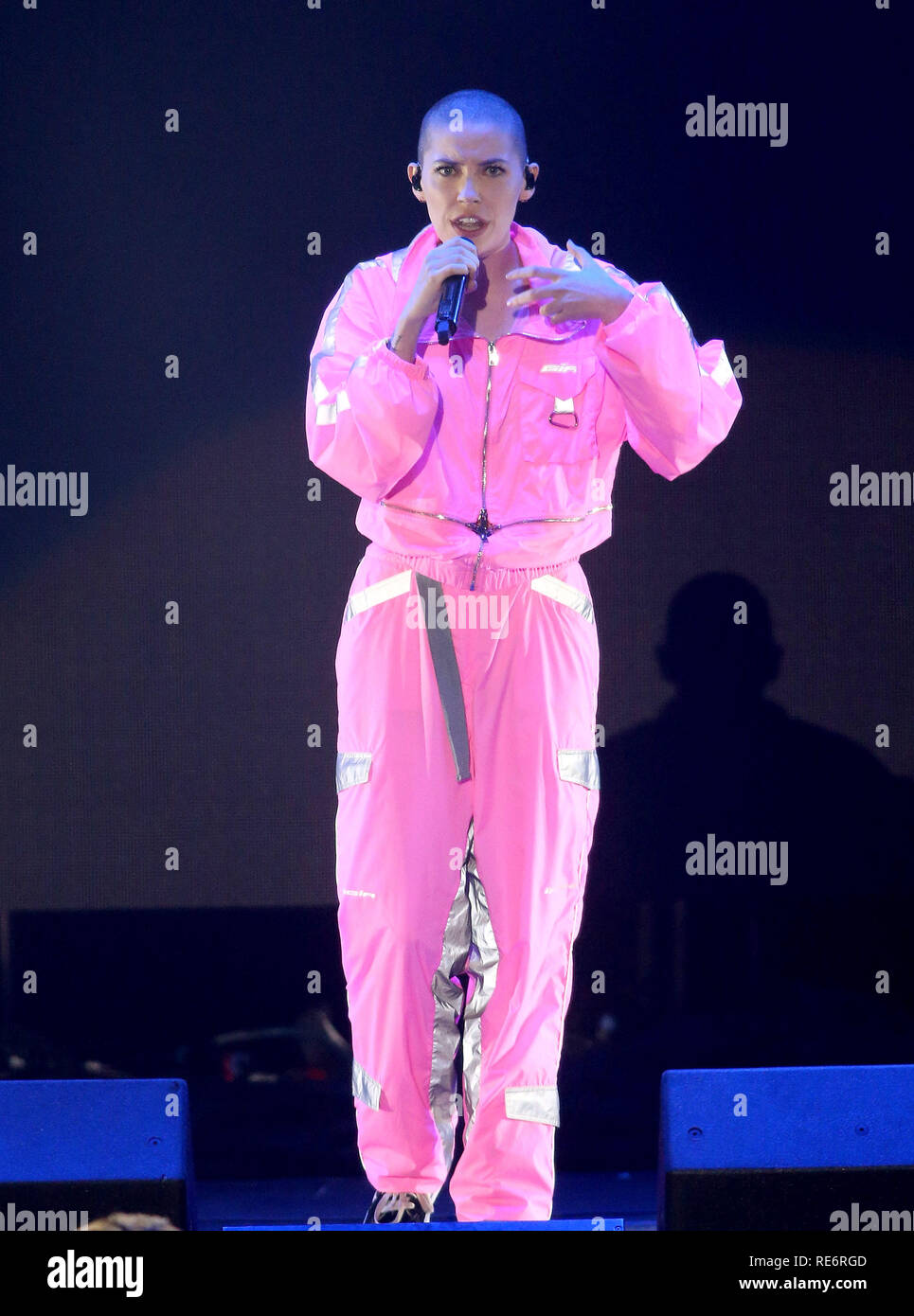 California, USA. 19th Jan, 2019. Bishop Briggs performs at iHeartRadio