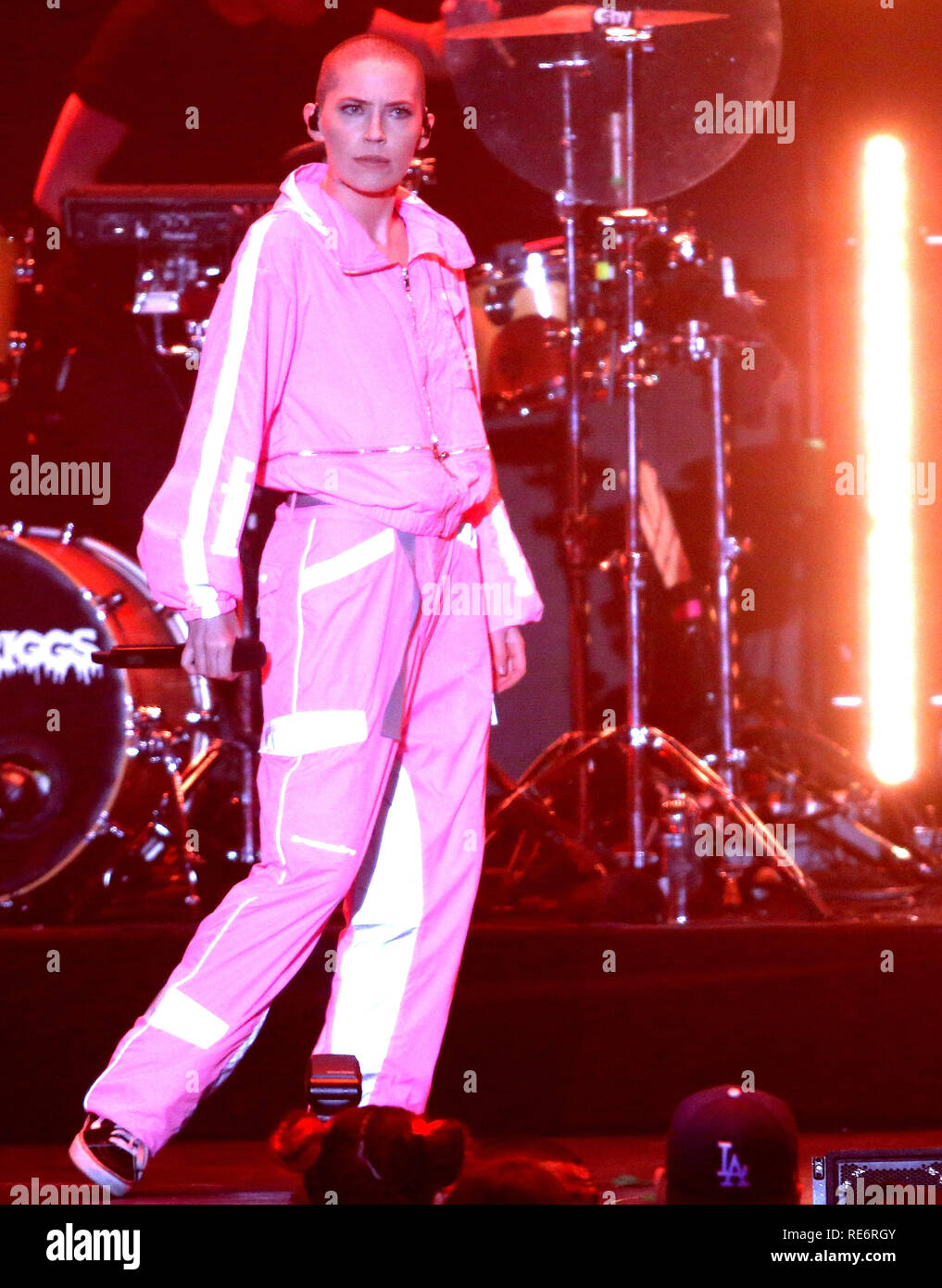 California, USA. 19th Jan, 2019. Bishop Briggs performs at iHeartRadio