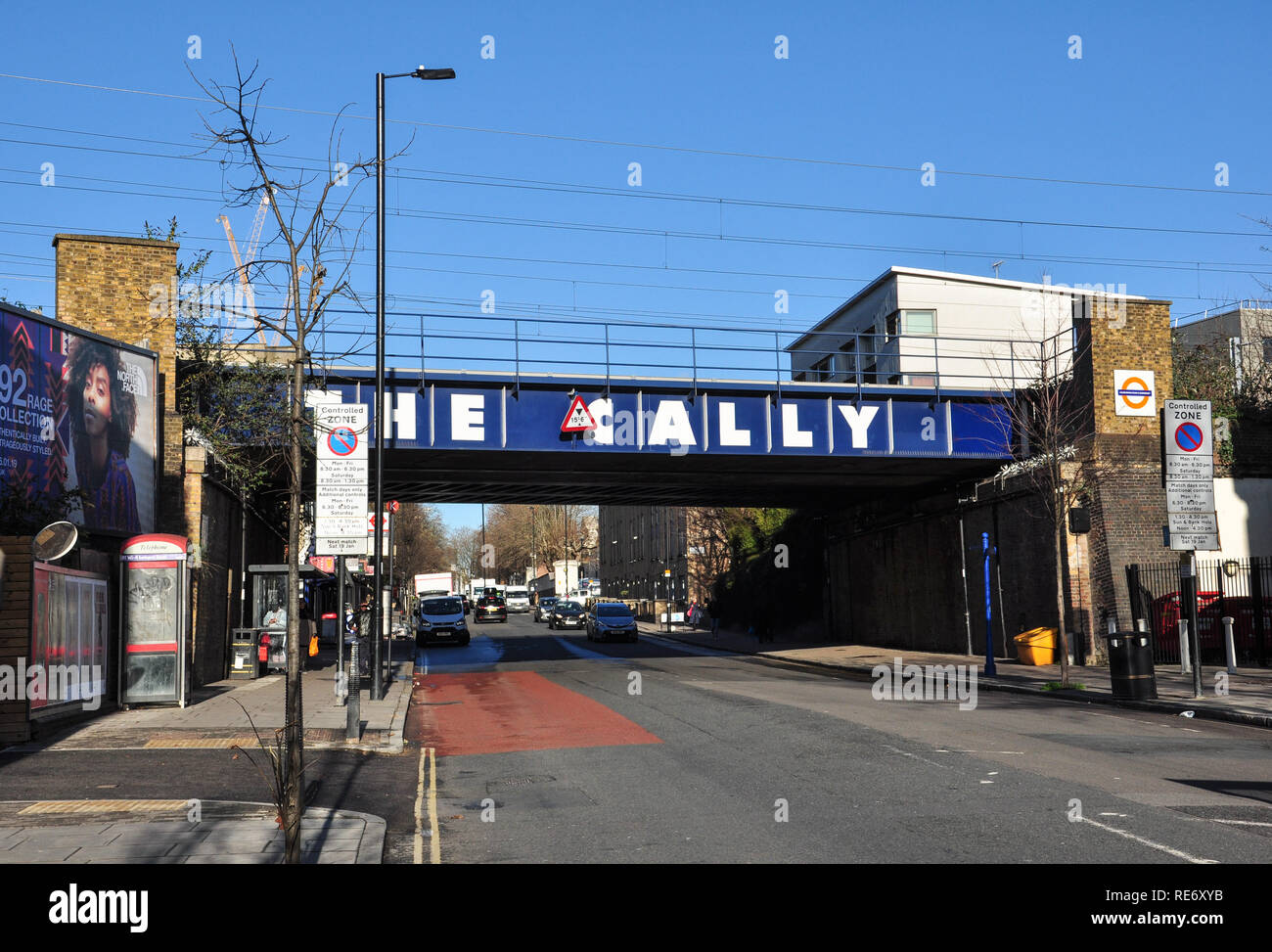 'The Cally' Railway Bridge over the Caledonian Road, Islington, London, England, UK Stock Photo