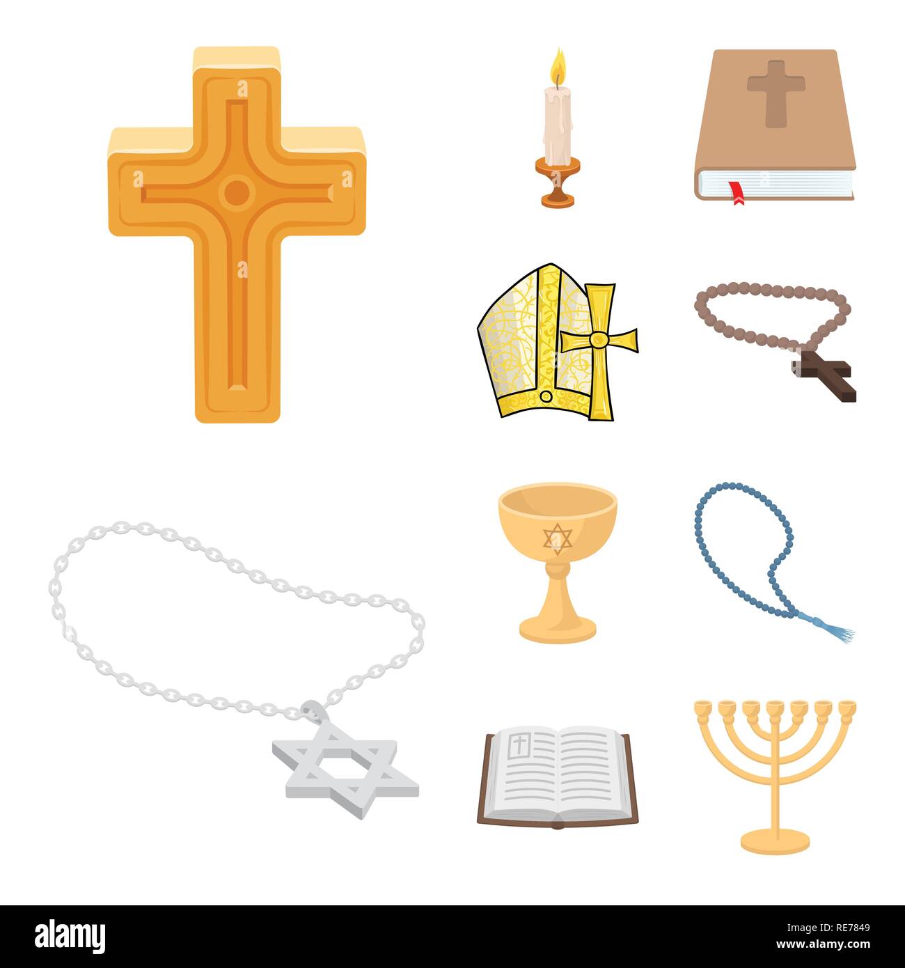 Vector design of muslim and items symbol. Collection of muslim and ...