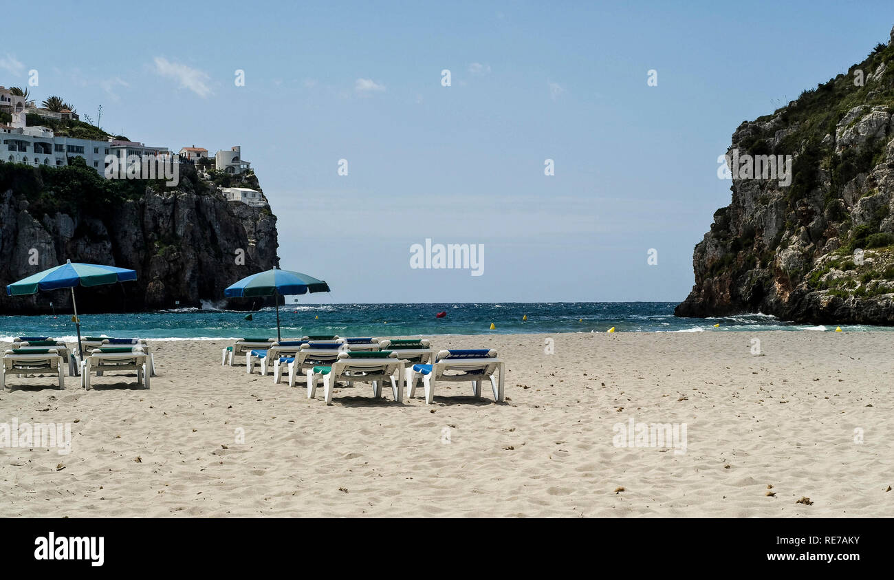 Cala en Porter beach,Minorca island,May,2013. Stock Photo