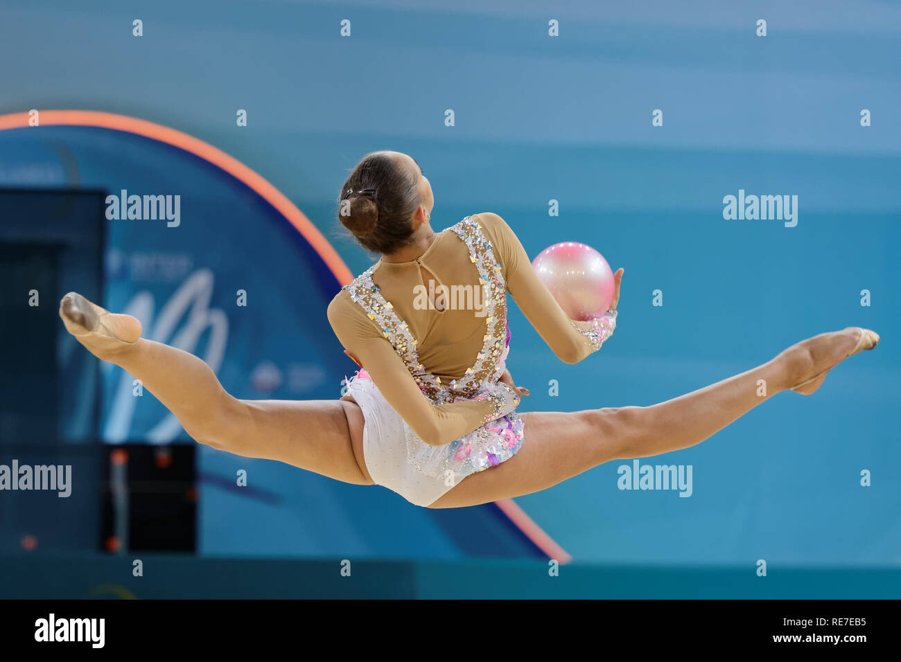 Kiev, Ukraine August 30, 2013 Margarita Mamun, Russia performs with