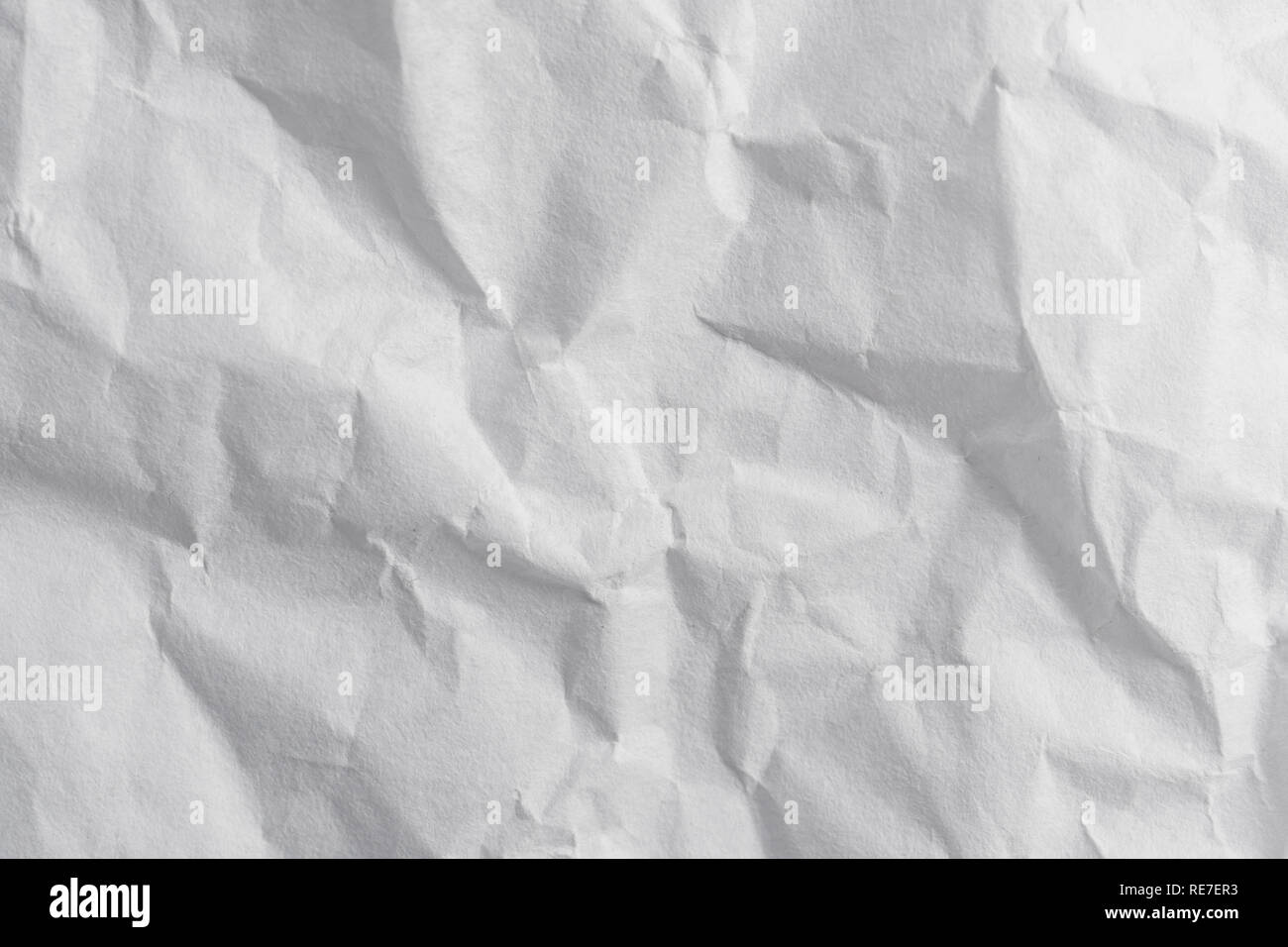 Crumpled White Craft Paper Background. Stock Image - Image of light, close:  190778979