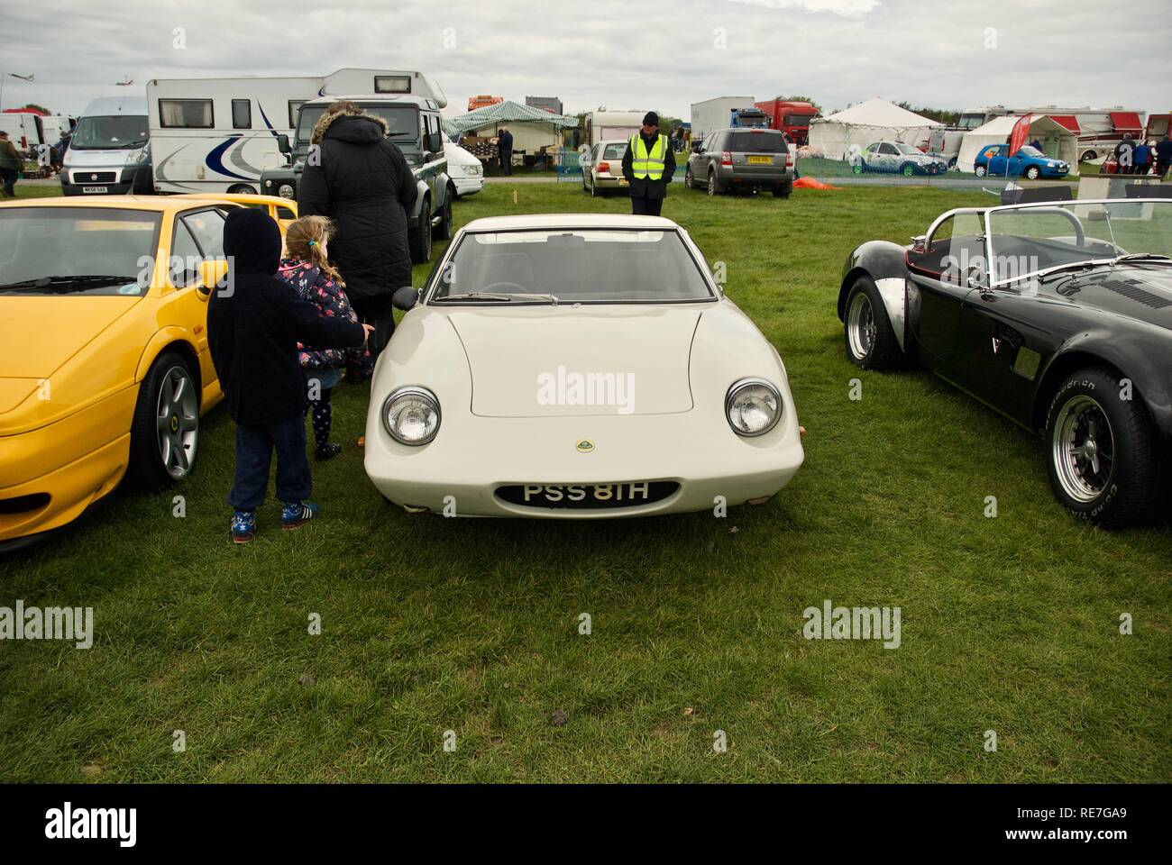 A Lotus Europa at the Anglesey Vintage Rally, Anglesey, North Wales, UK, May 2015 Stock Photo