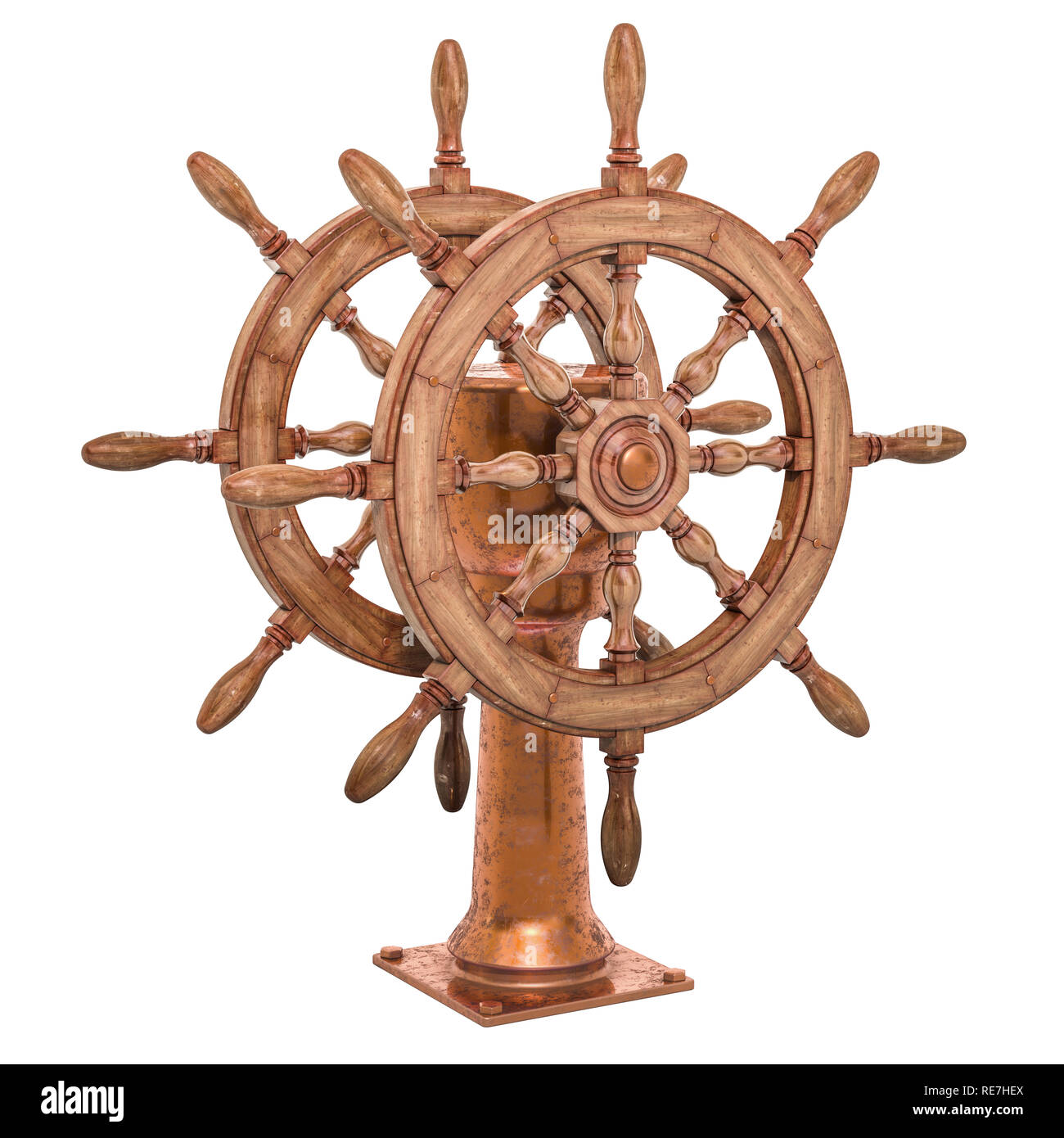 Ships steering mechanism Cut Out Stock Images & Pictures Alamy