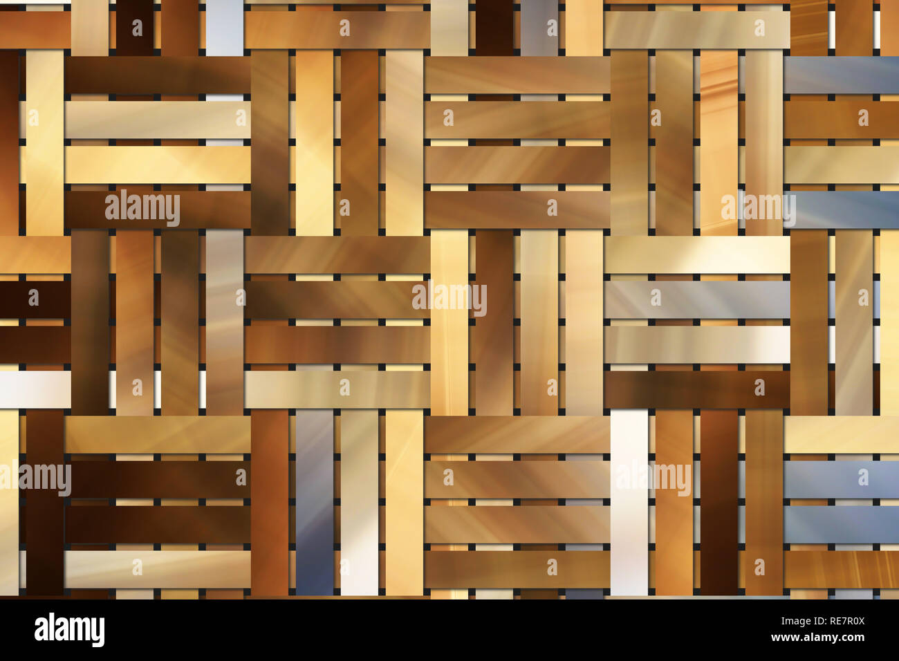 Background or backdrop, woven mat rattan, for design texture Stock