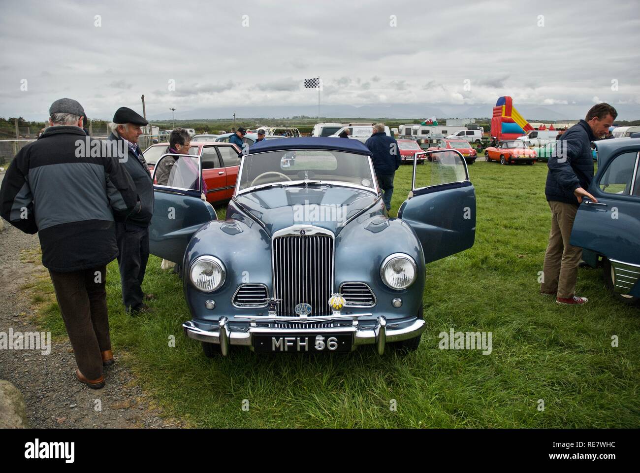 A 1954 Sunbeam Alpine 2.2ltr at the Anglesey Vintage Rally, Anglesey, North Wales, UK, May 2015 Stock Photo