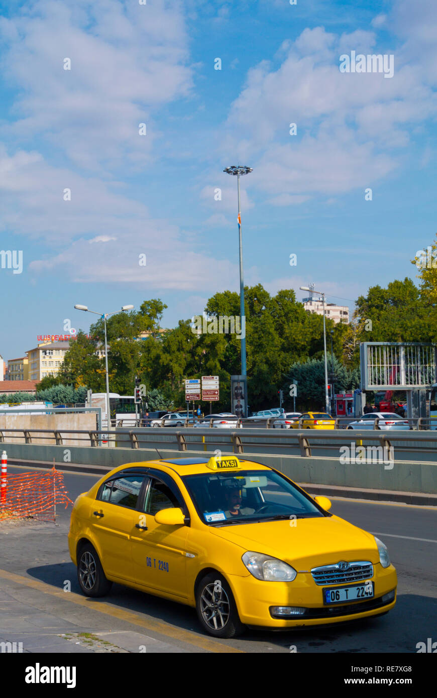 Taxi, Ulus, Ankara, Turkey, Eurasia Stock Photo