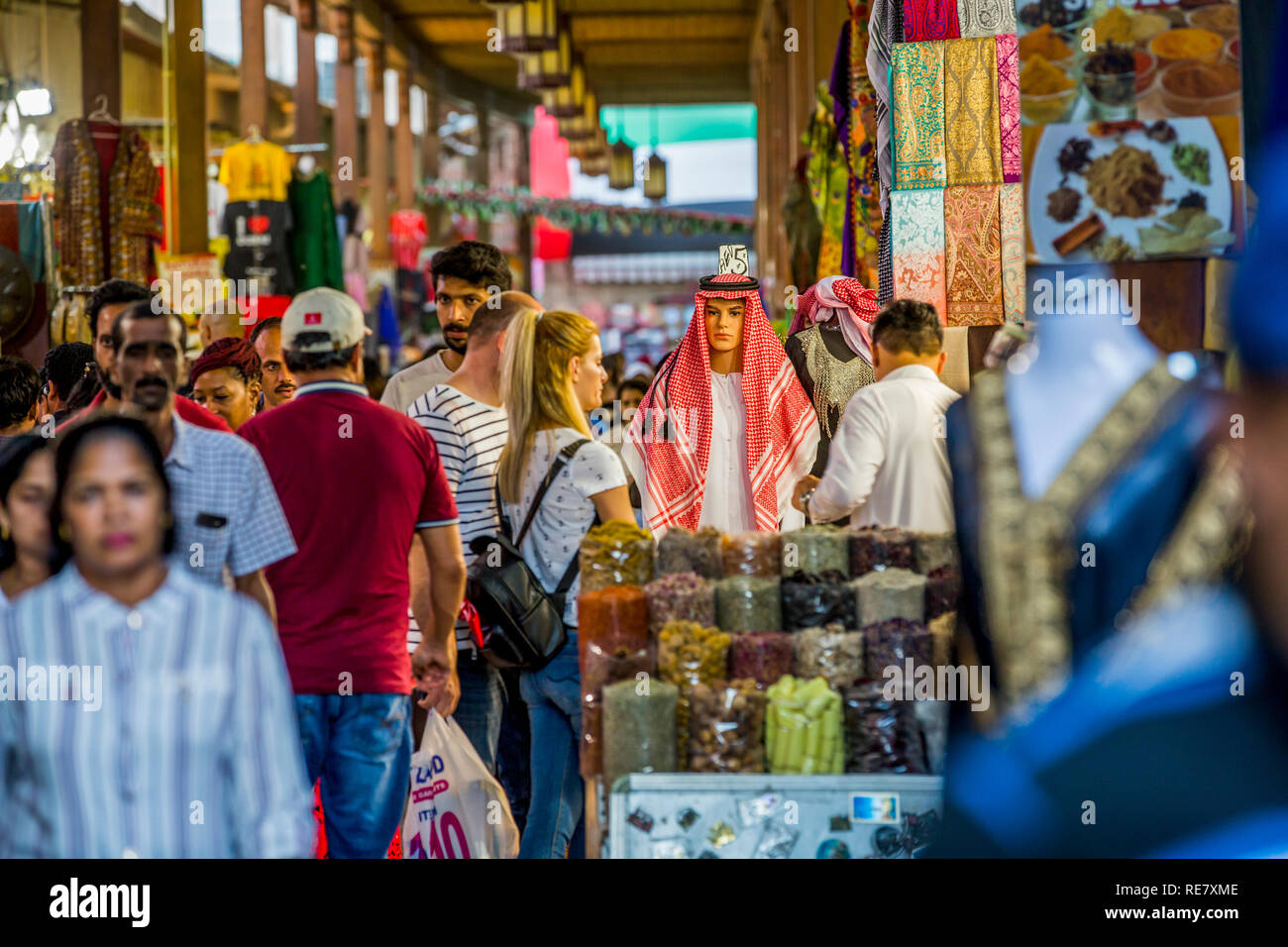 Arabian market in dubai Stock Photo