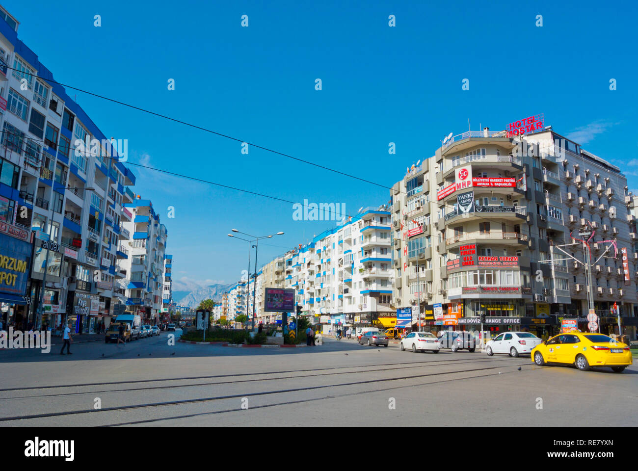 Adnan Menderes Bulevari, Muratpasa, Antalya, Turkey, Eurasia Stock Photo