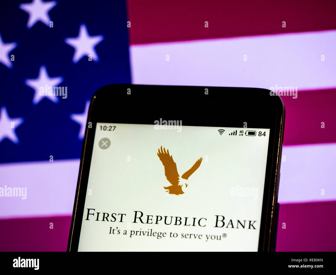 First Republic Bank logo seen displayed on smart phone Stock Photo - Alamy
