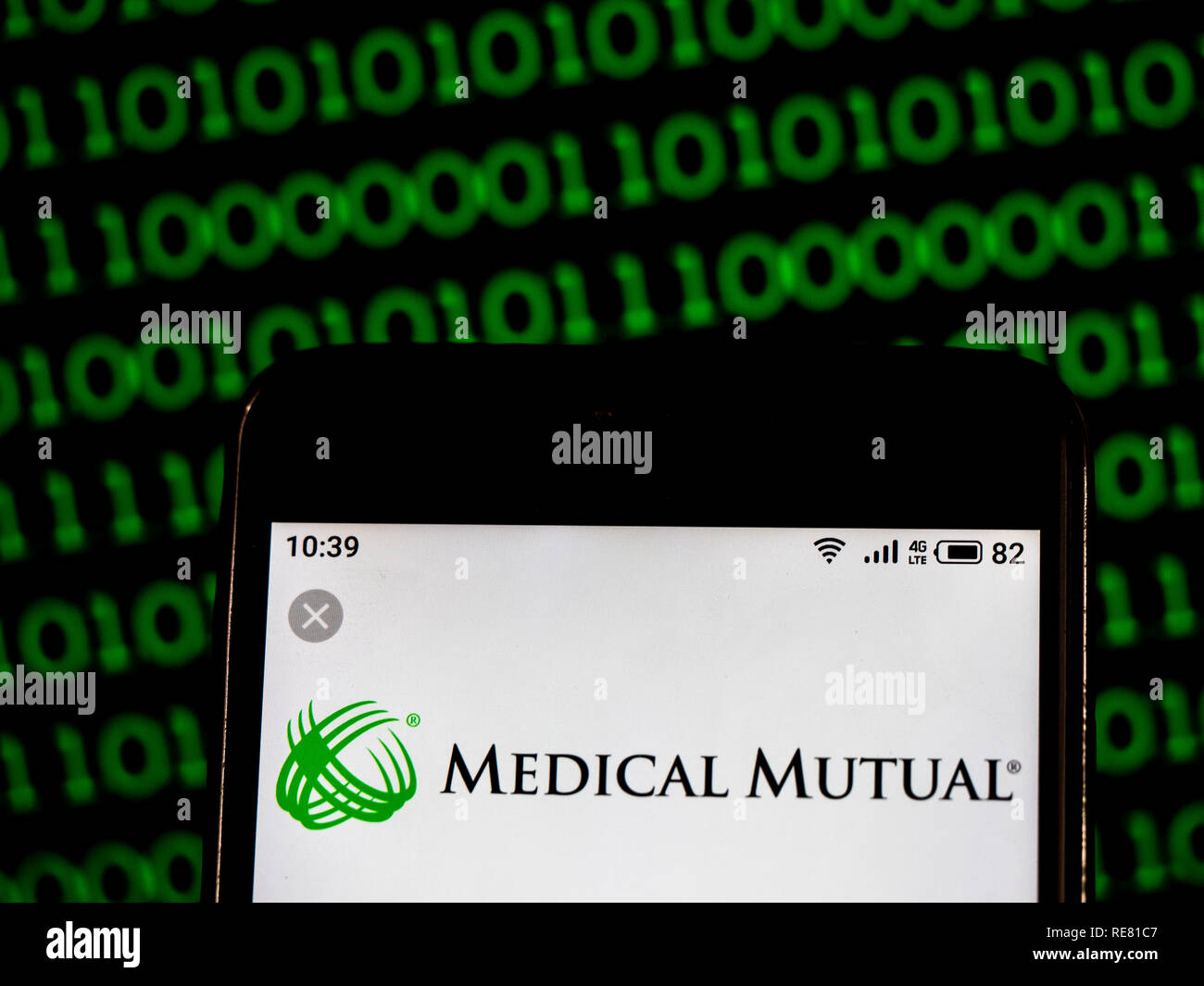 Medical Mutual of Ohio Health insurance company logo seen displayed on