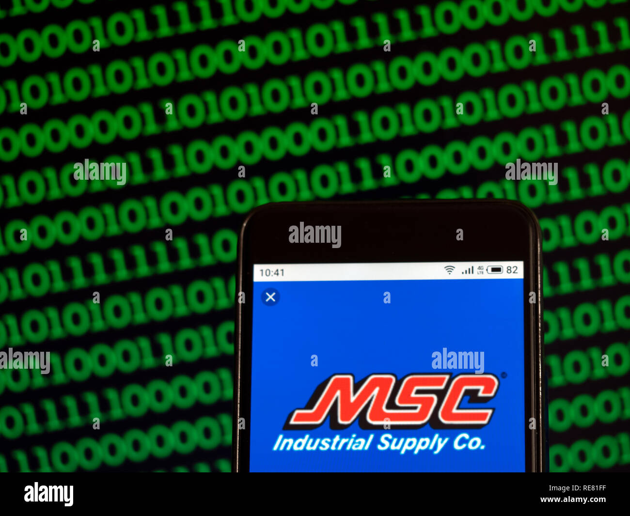 MSC Industrial Direct Company Logo Seen Displayed On Smart Phone Stock ...