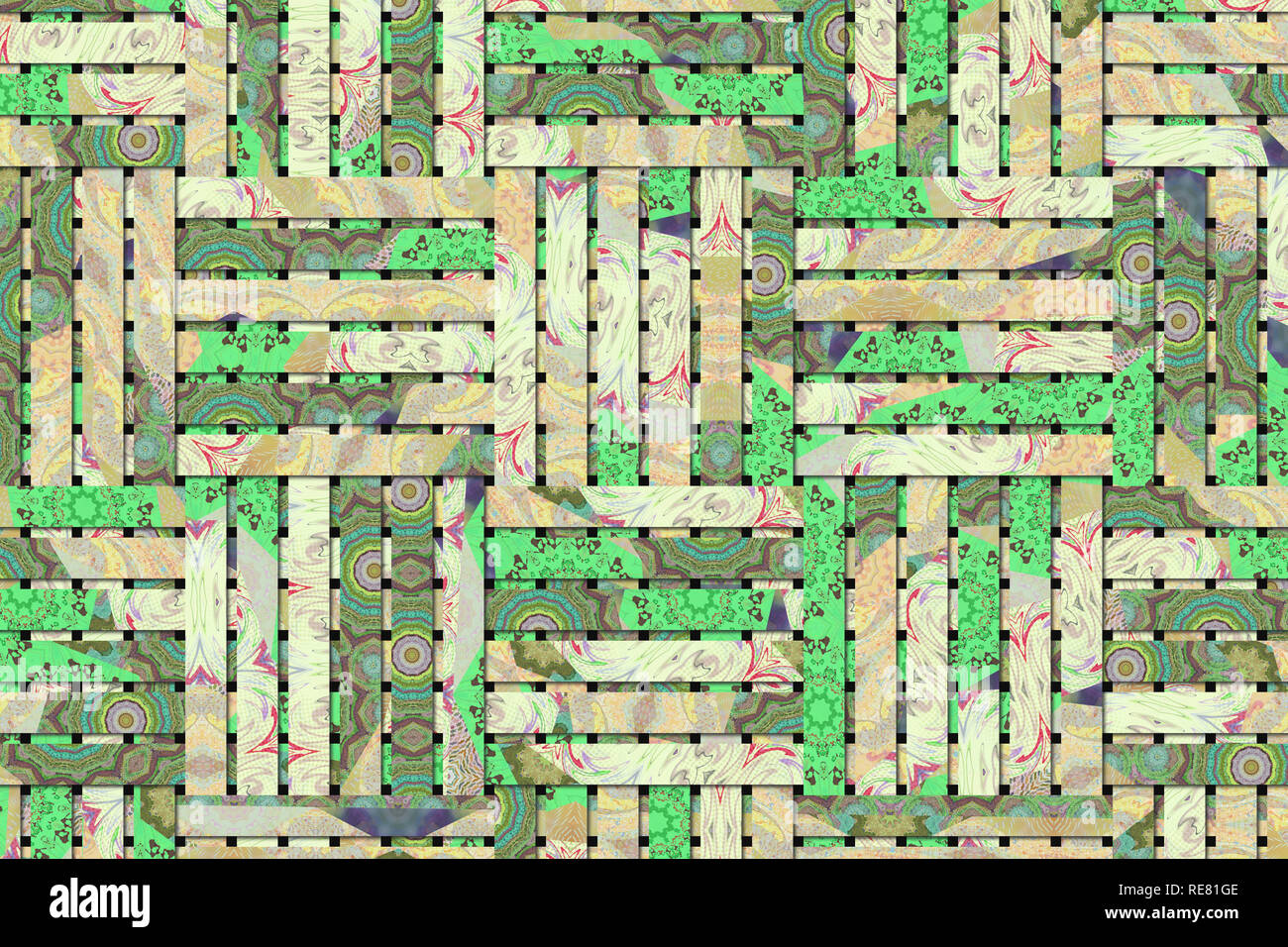 Abstract woven mat illustrations background Stock Photo - Alamy