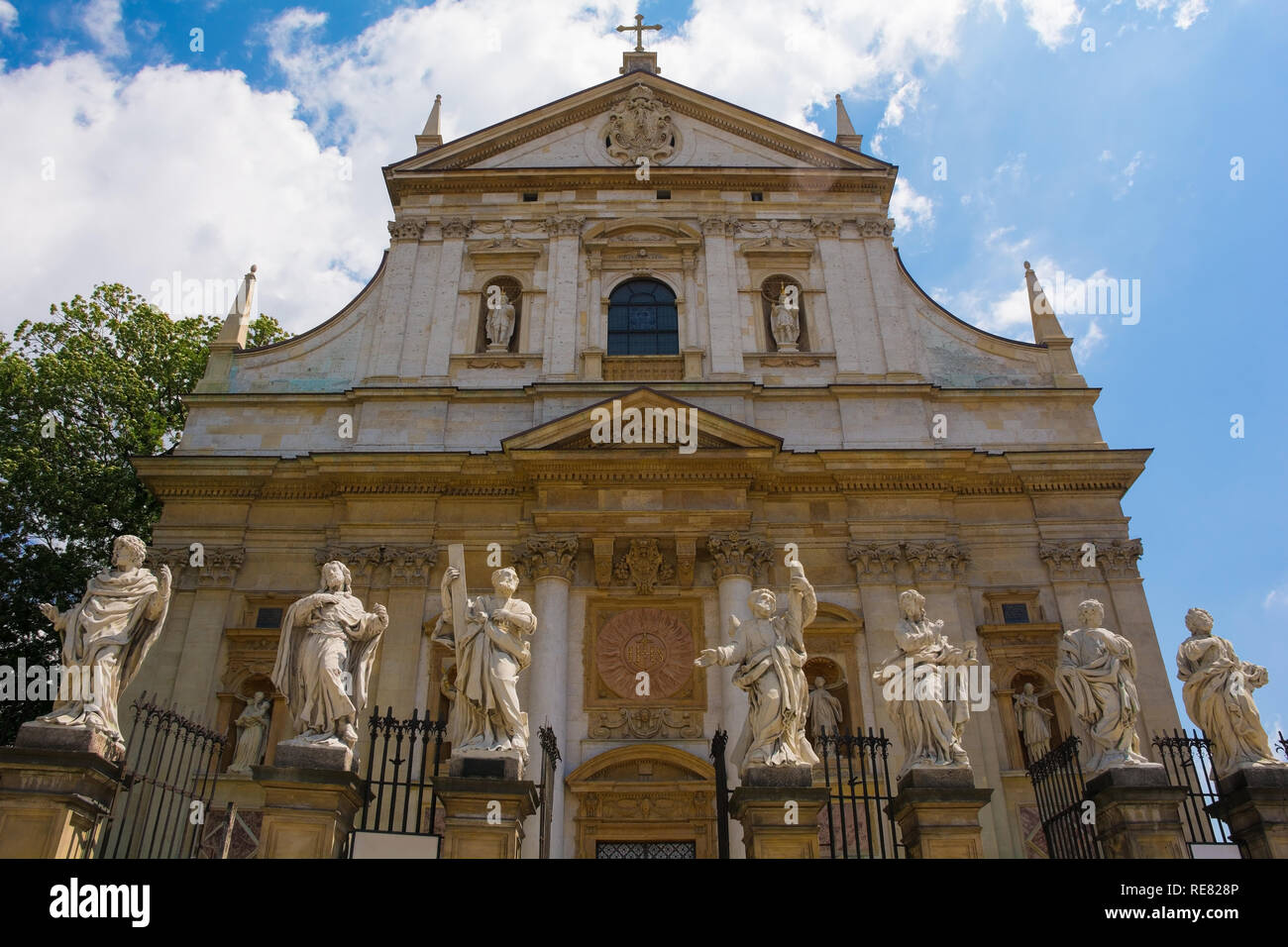 Saints Peter and Paul Church in Krakow, Poland. This Roman Catholic Baroque church on Ul Grodzka was built in the 17th century Stock Photo