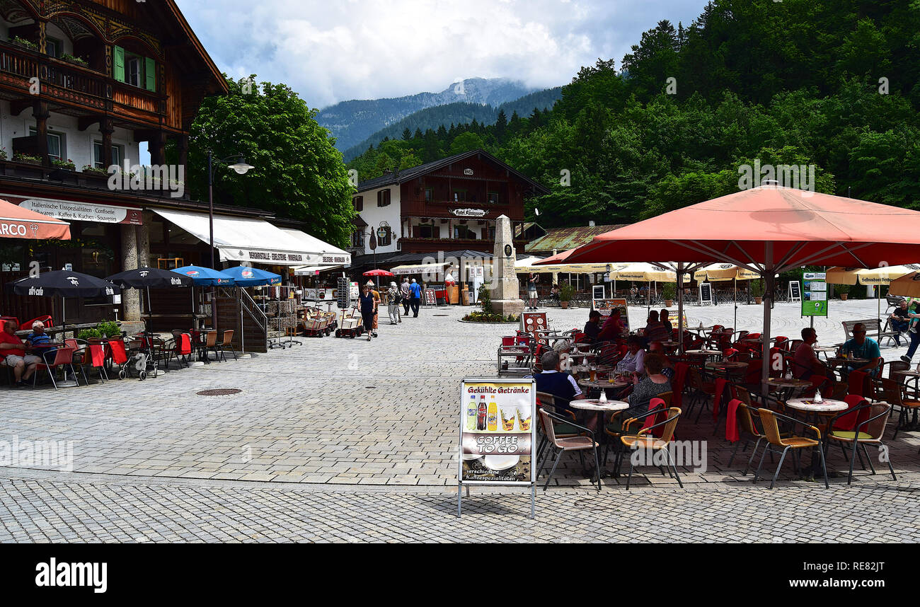 Konigssee & Lake Konigssee, Bavarian Alps, Bavaria, Germany, 310517 Stock Photo