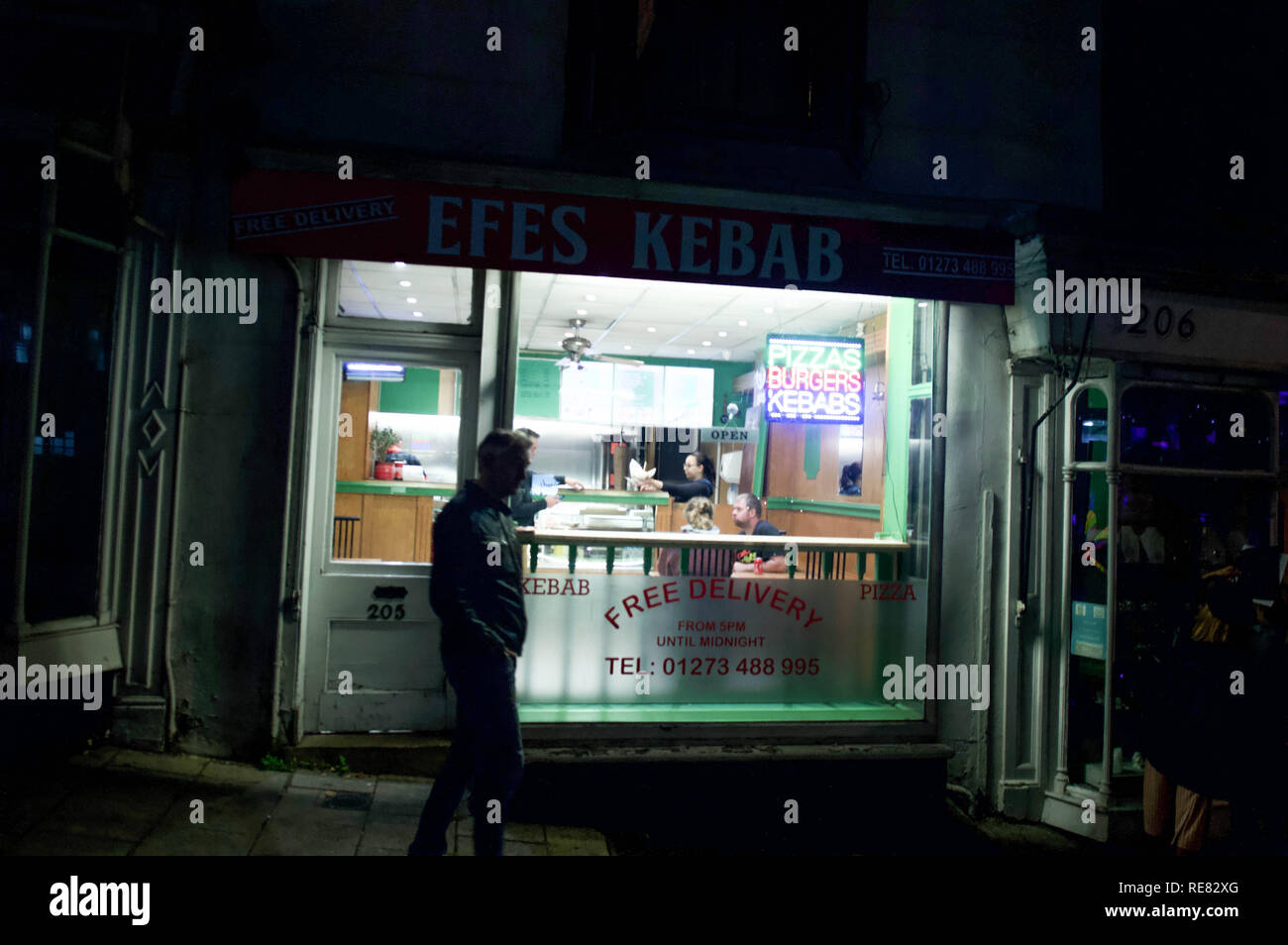 Kebab shop Lewes Stock Photo