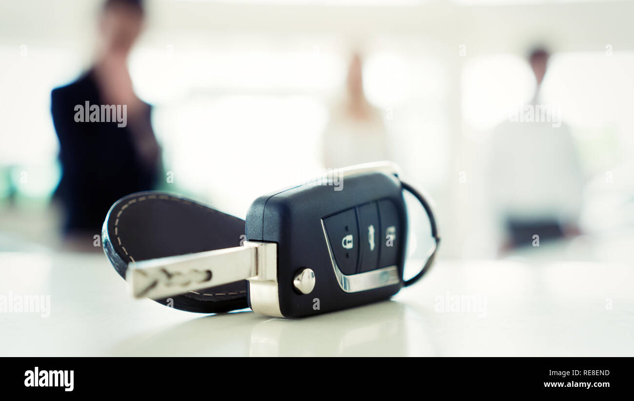 The key from your dream. Close-up shoot of a car key Stock Photo