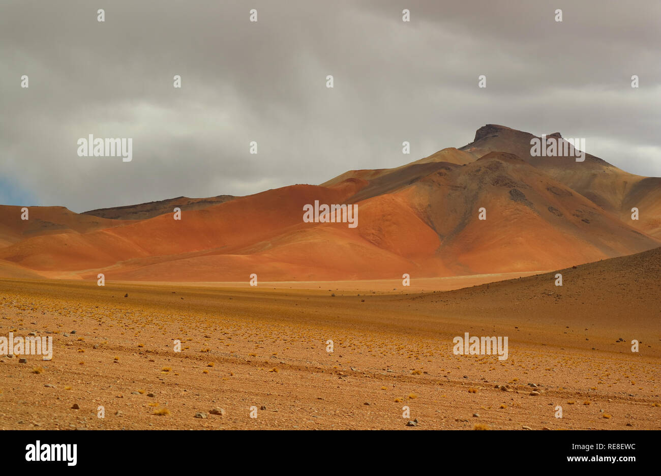 Amazing Landscape of the Salvador Dali Desert in Eduardo Avaroa Andean Fauna National Reserve, Sur Lipez, Bolivia Stock Photo