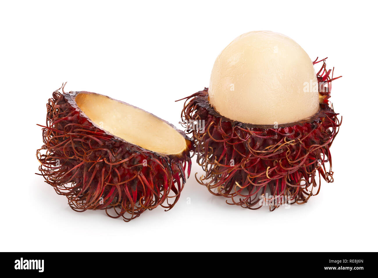 rambutan isolated on white background. Tropical fruit. Nephelium ...